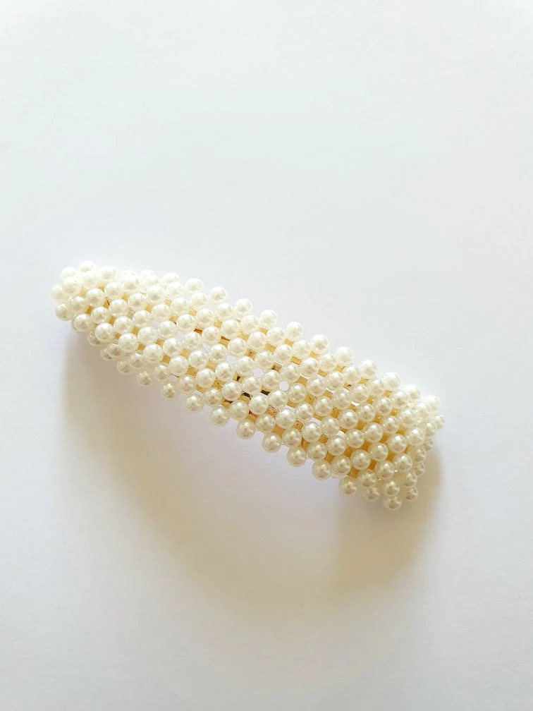 Pearl Hair Clip Round