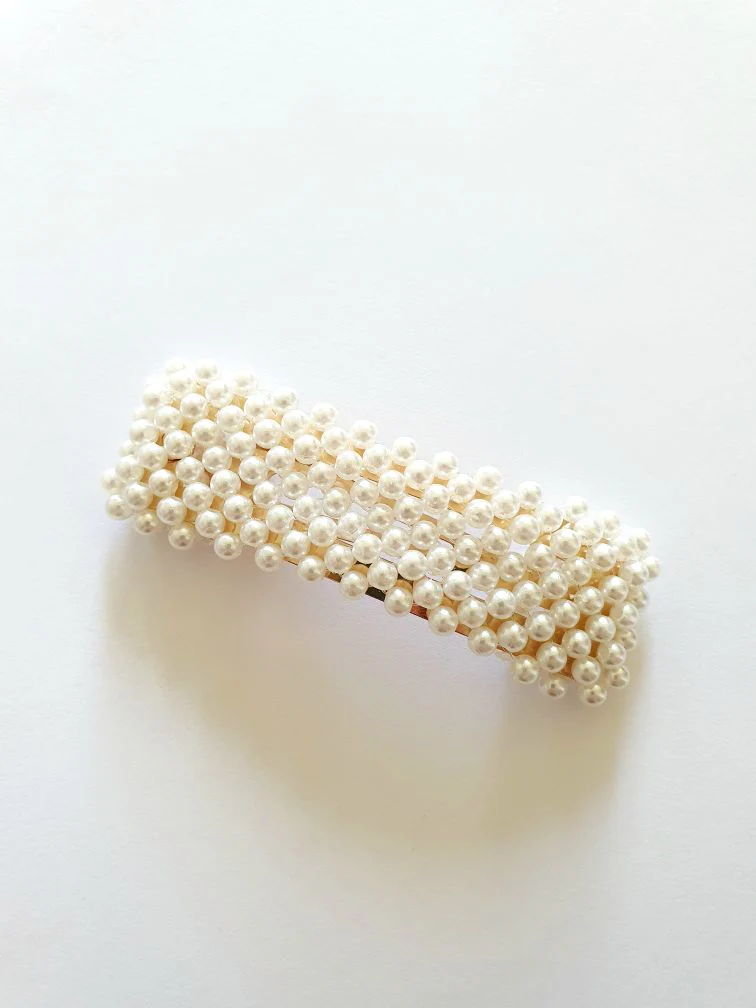 Pearl Hair Clip Square
