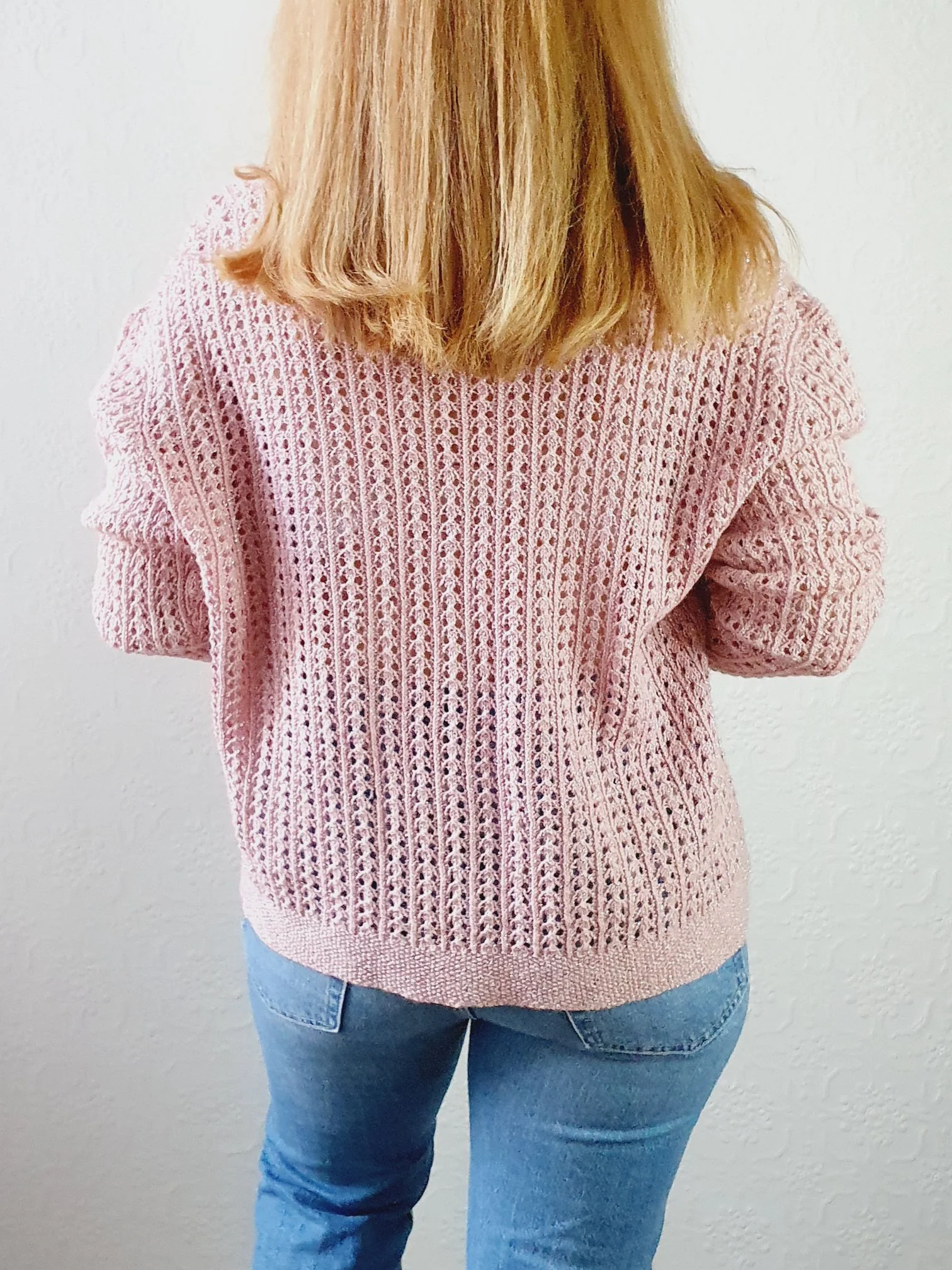 Pink Lurex Wool Cardigan - XL - Image 5