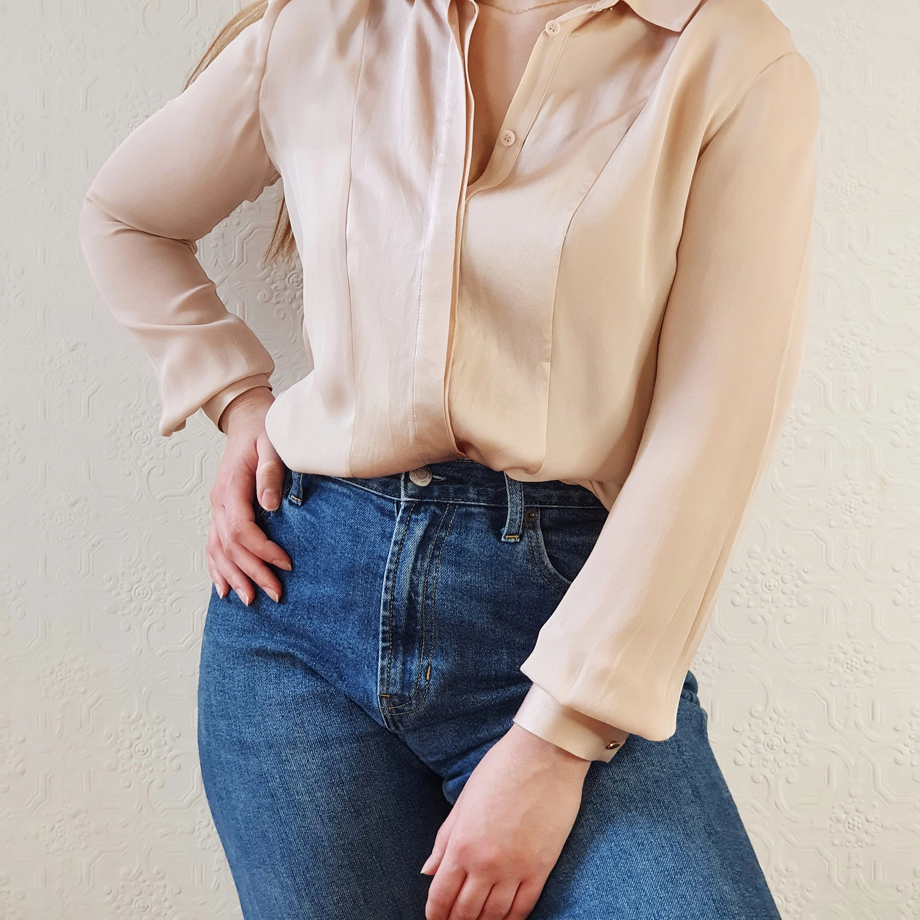 Pink Reiss Silk Blouse - S - Image 3