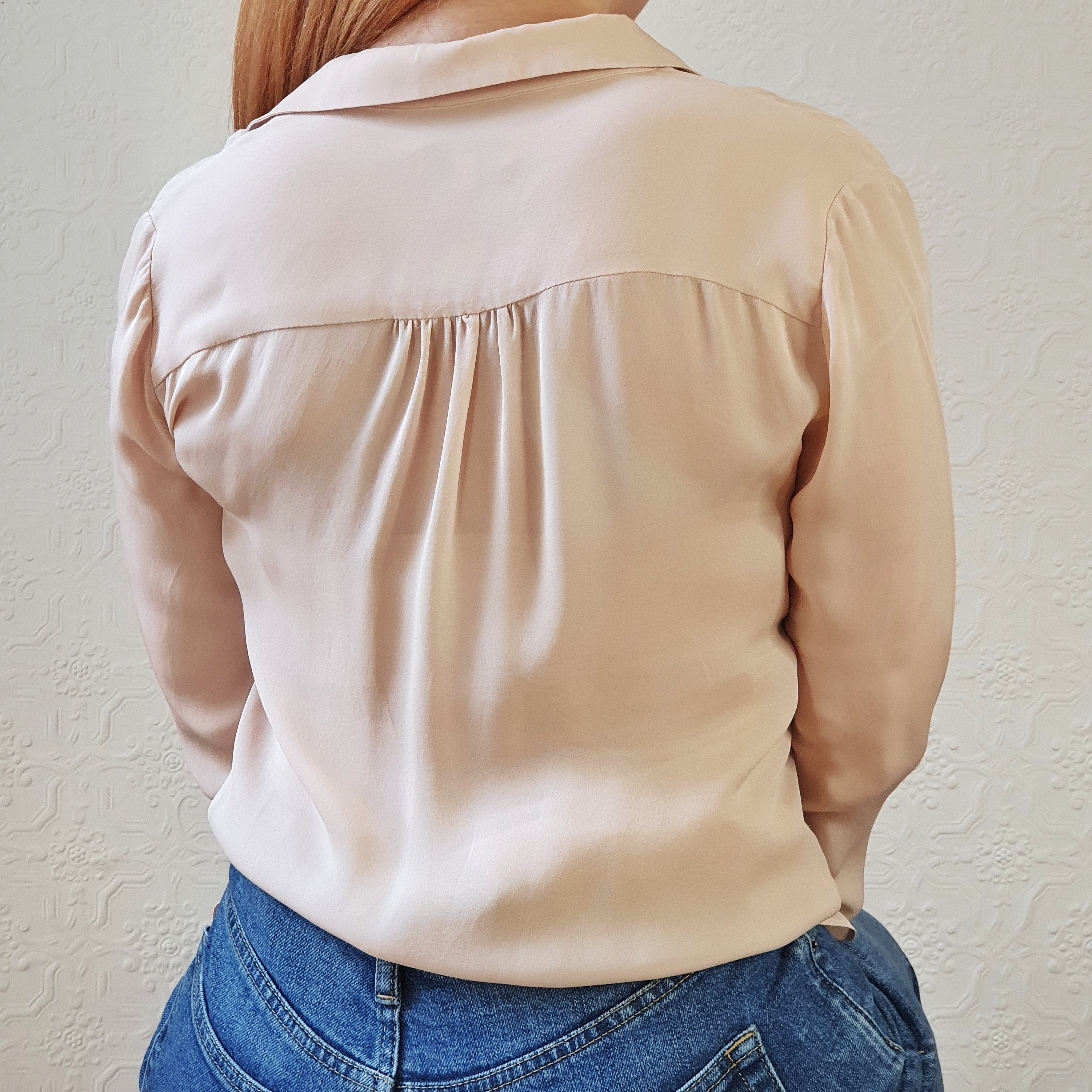 Pink Reiss Silk Blouse - S - Image 4