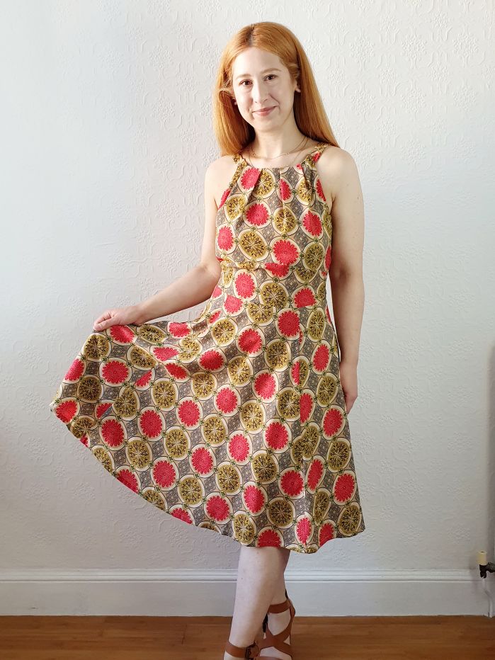 Preloved Intricate Pattern Sleeveless Dress - M