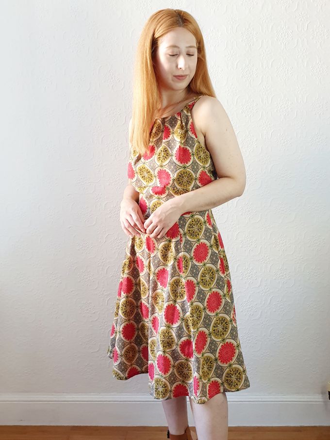 Preloved Intricate Pattern Sleeveless Dress - M - Image 2
