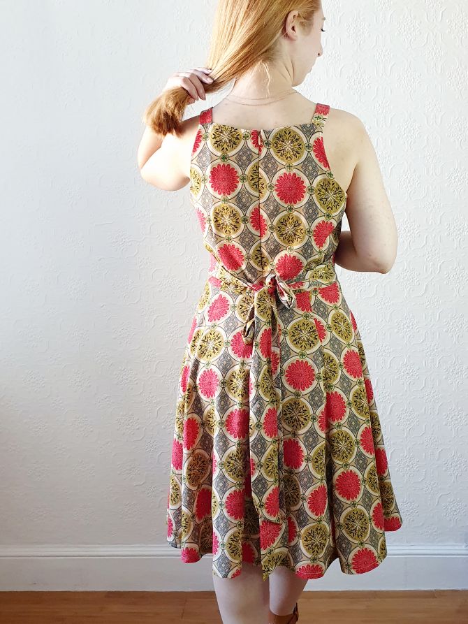 Preloved Intricate Pattern Sleeveless Dress - M - Image 4