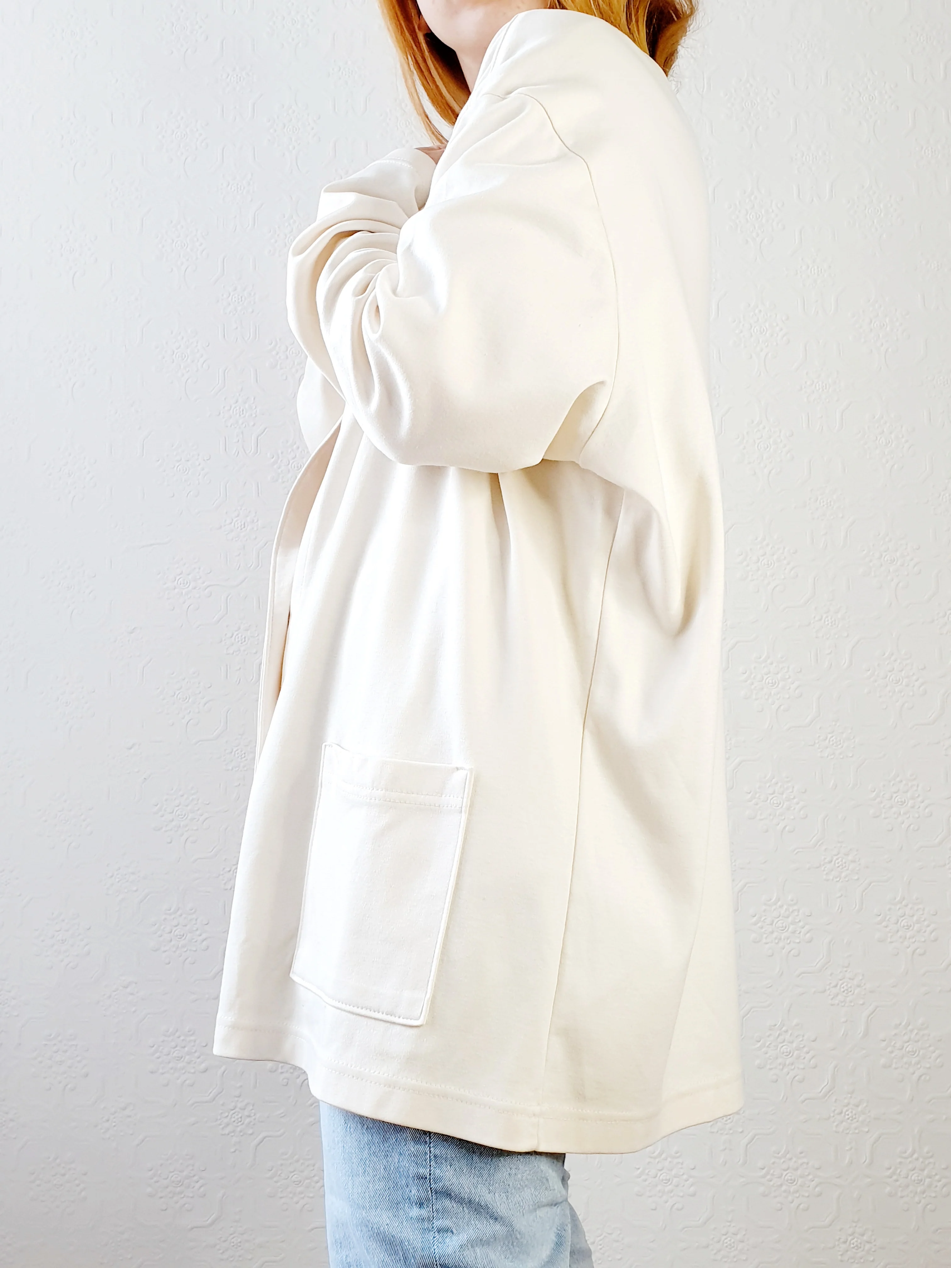 Pure Cotton Cream Jersey Cardigan - XXL - Image 5