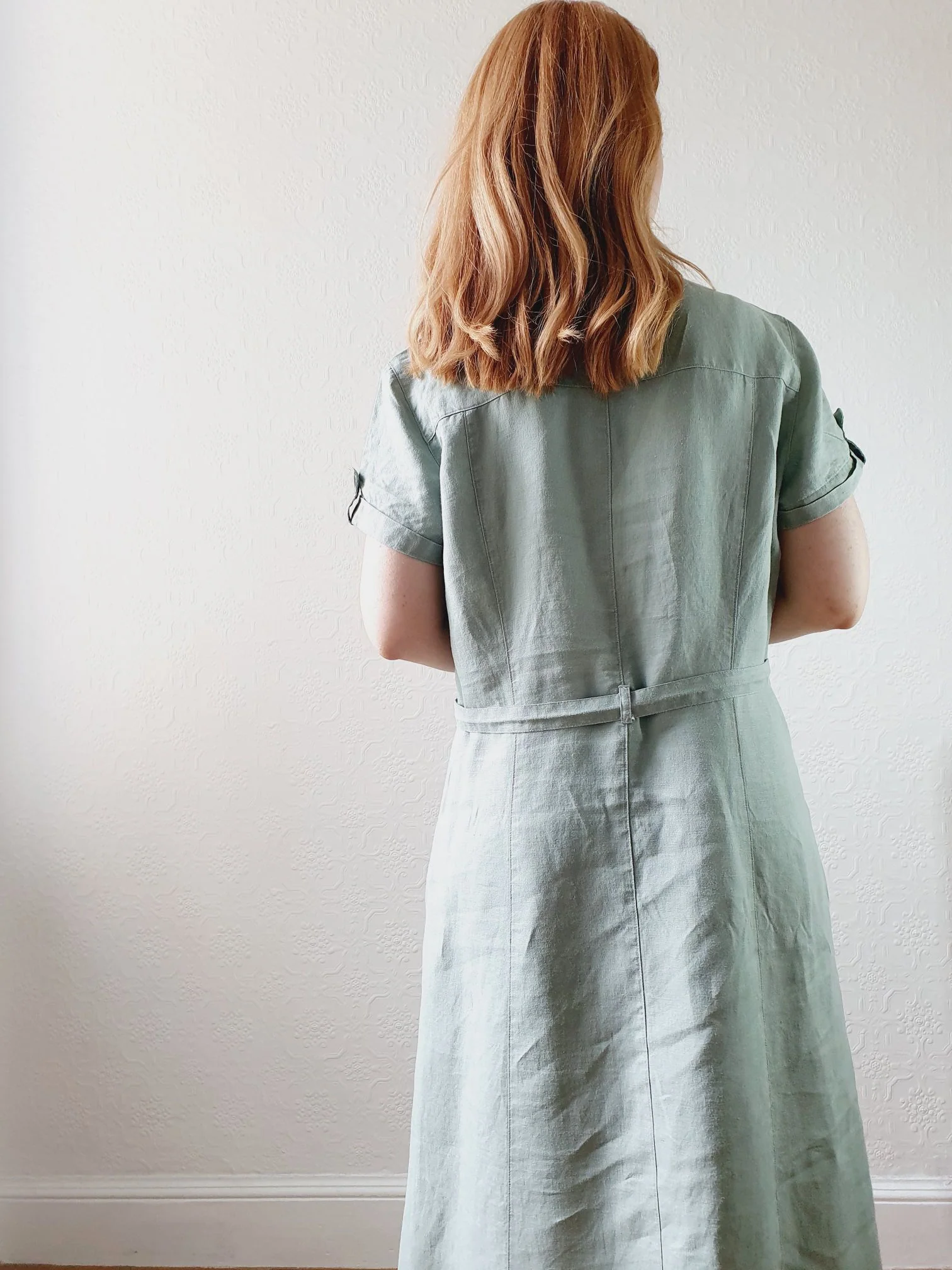 Pure Linen Shirt Dress - L - Image 3