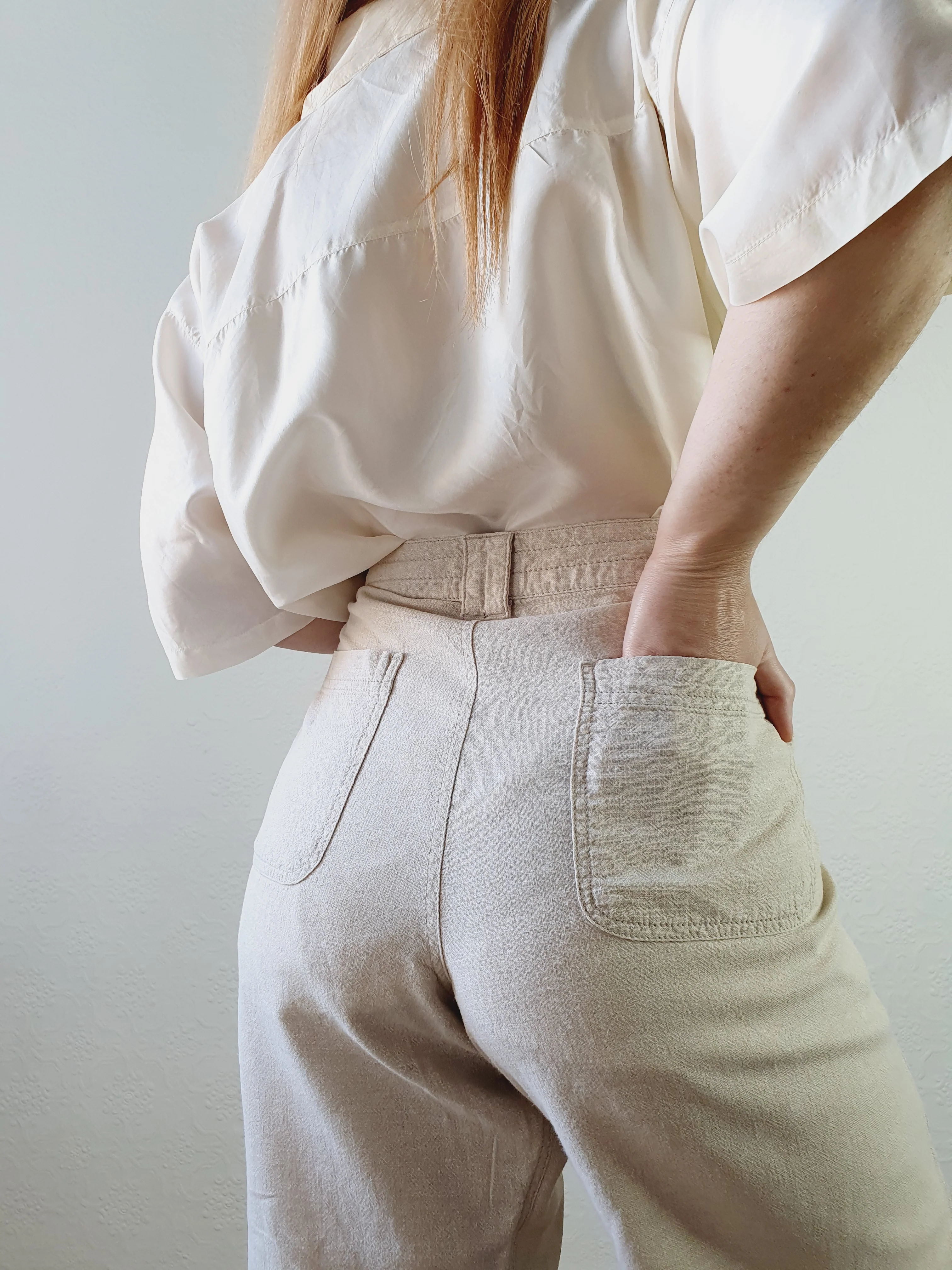 Pure Silk Ivory Boxy Top - XL - Image 5