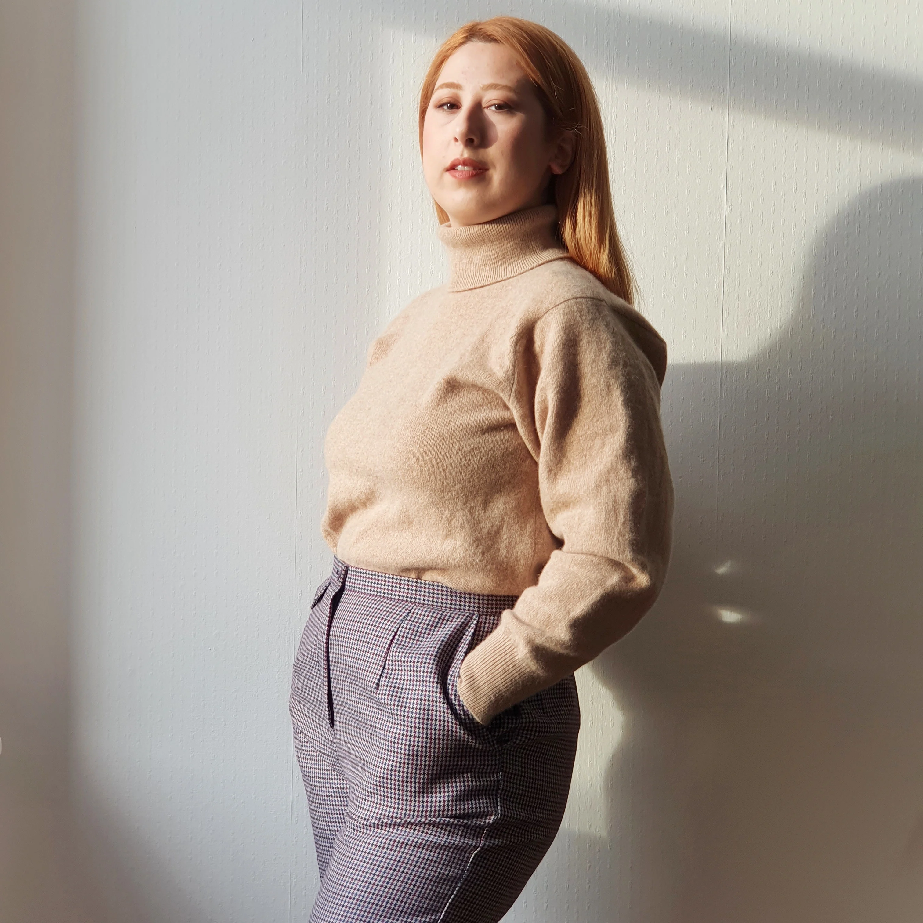 Raglan Sleeve Lambswool Jumper - M - Image 3