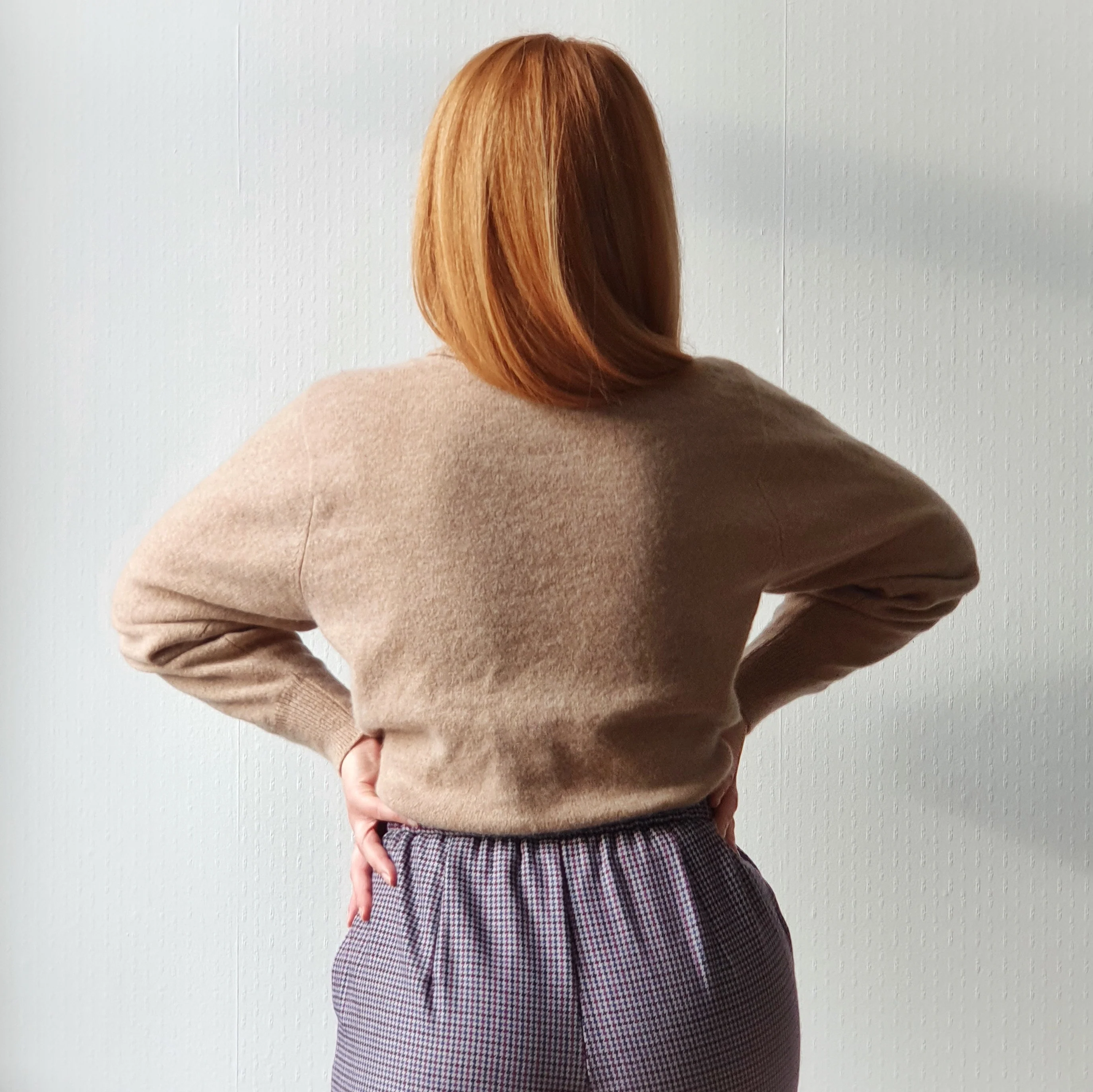 Raglan Sleeve Lambswool Jumper - M - Image 4