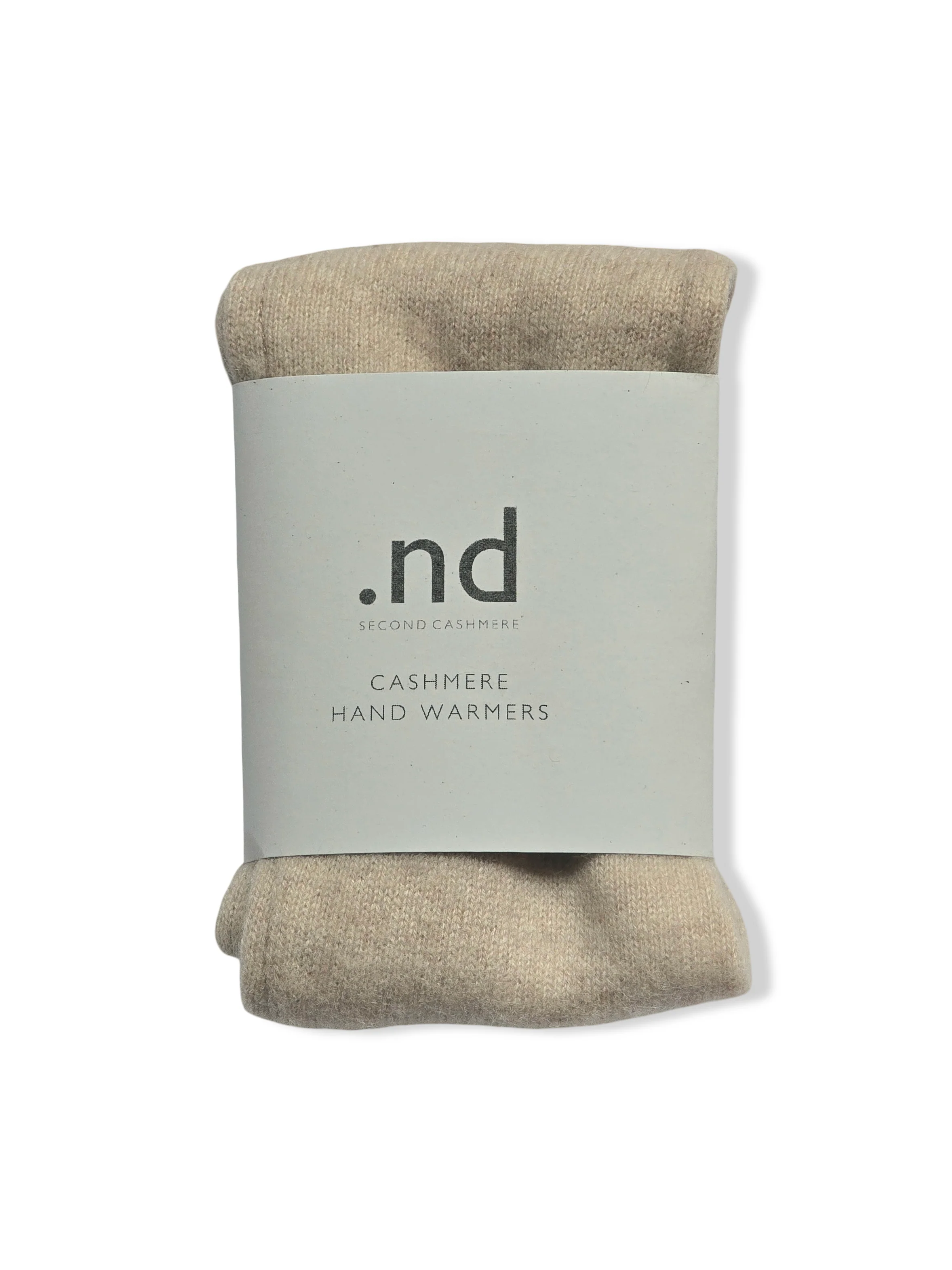 Reworked Cashmere Fingerless Gloves - Cream - Image 3