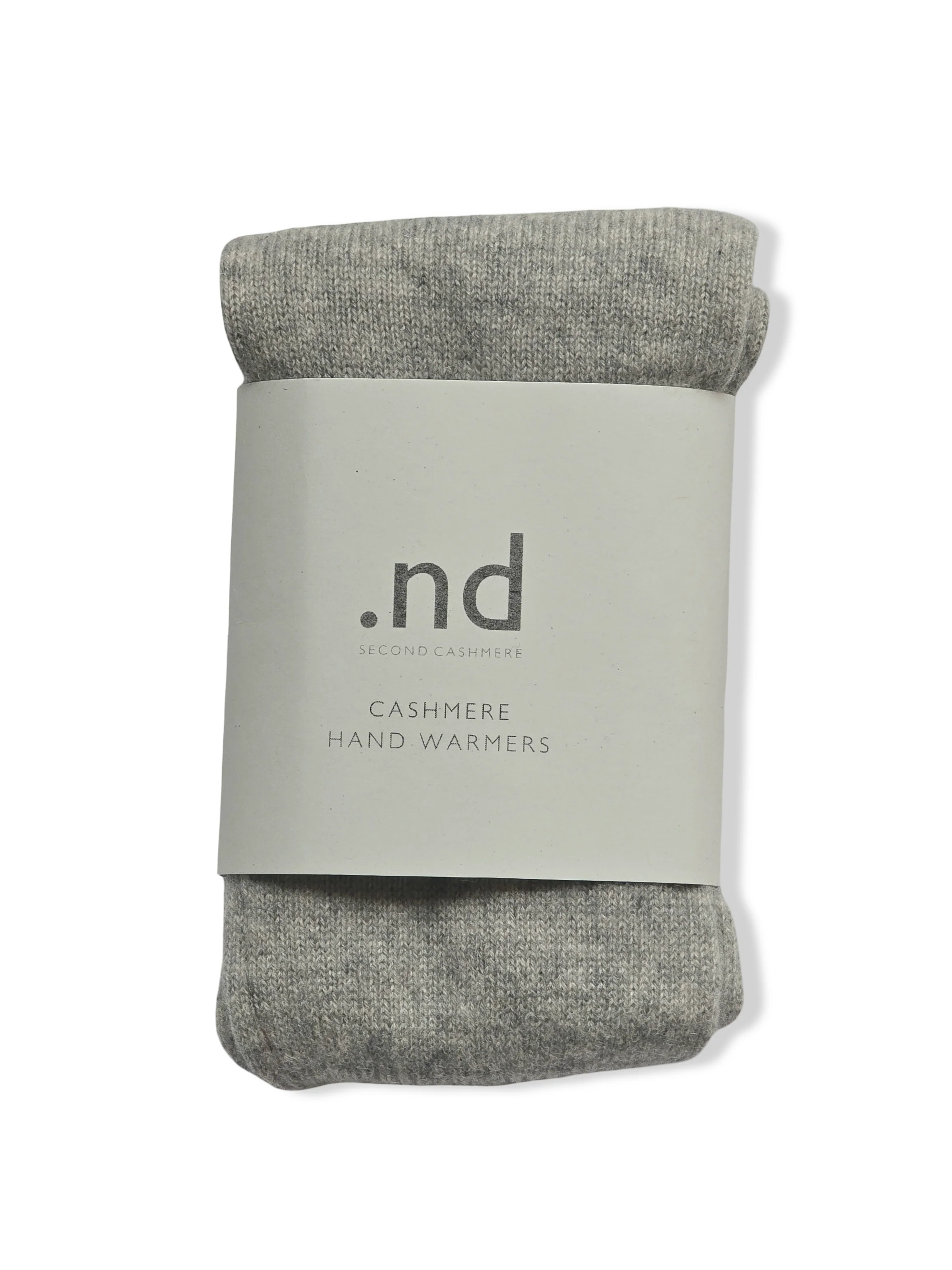 Reworked Cashmere Fingerless Gloves - Grey - Image 3