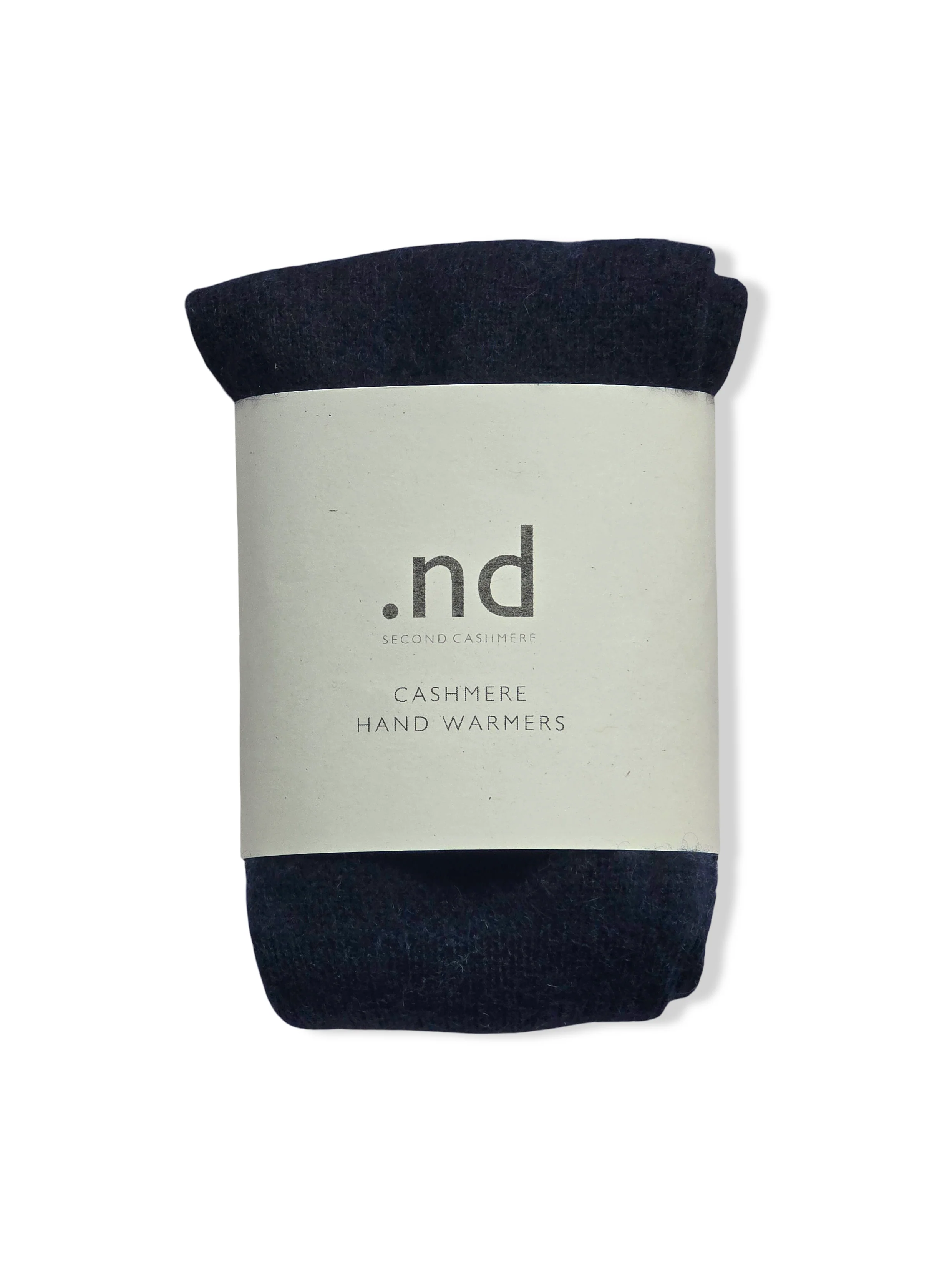 Reworked Cashmere Fingerless Gloves - Navy - Image 3