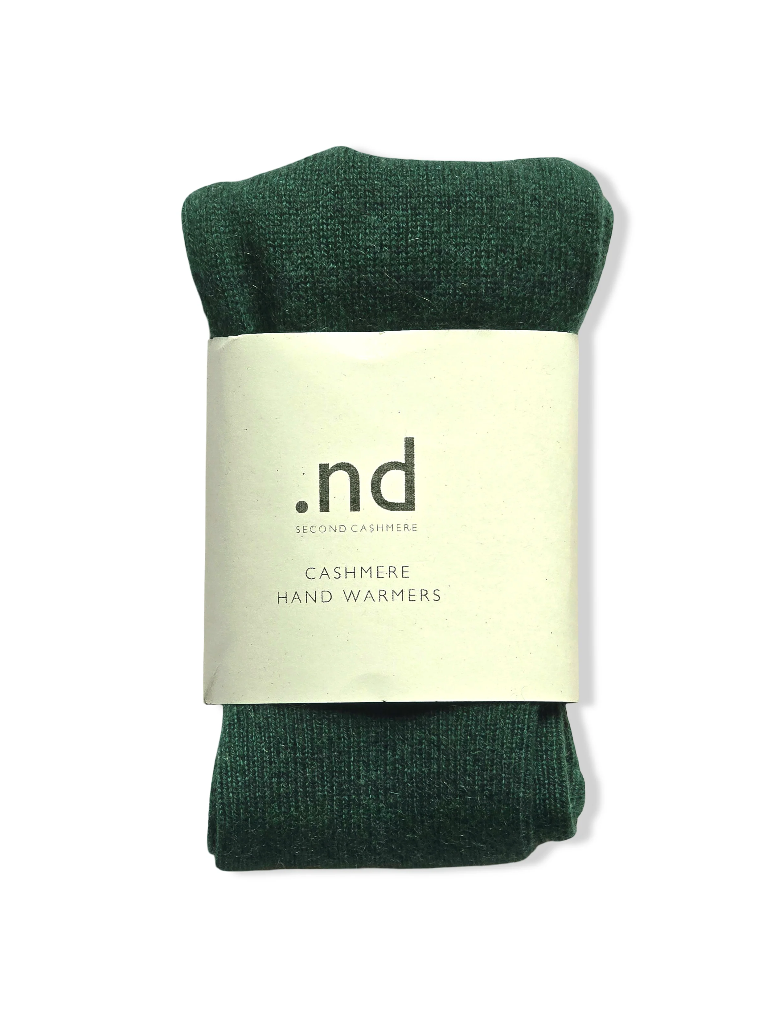 Reworked Cashmere Fingerless Gloves - Green - Image 3