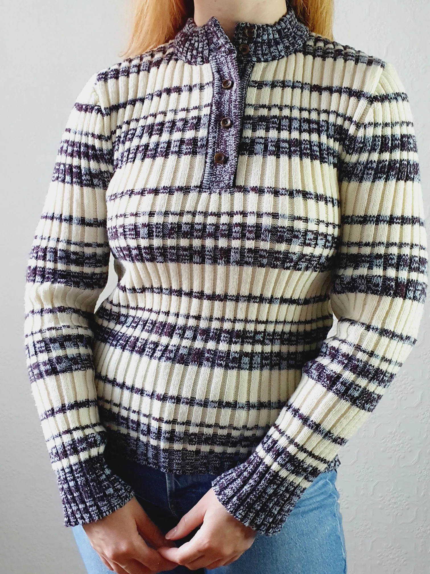Ribbed Vintage Jumper - XS - Image 3