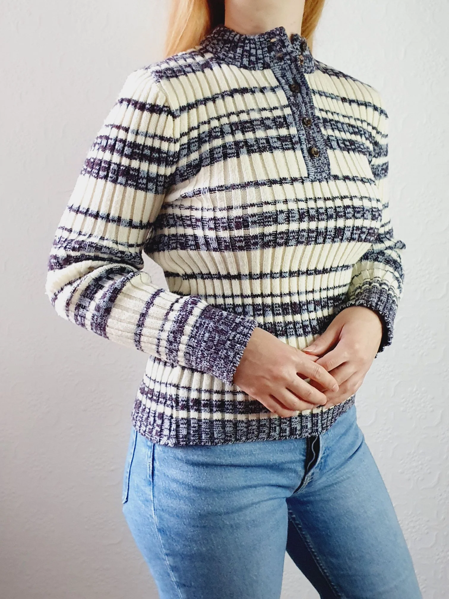 Ribbed Vintage Jumper - XS - Image 6