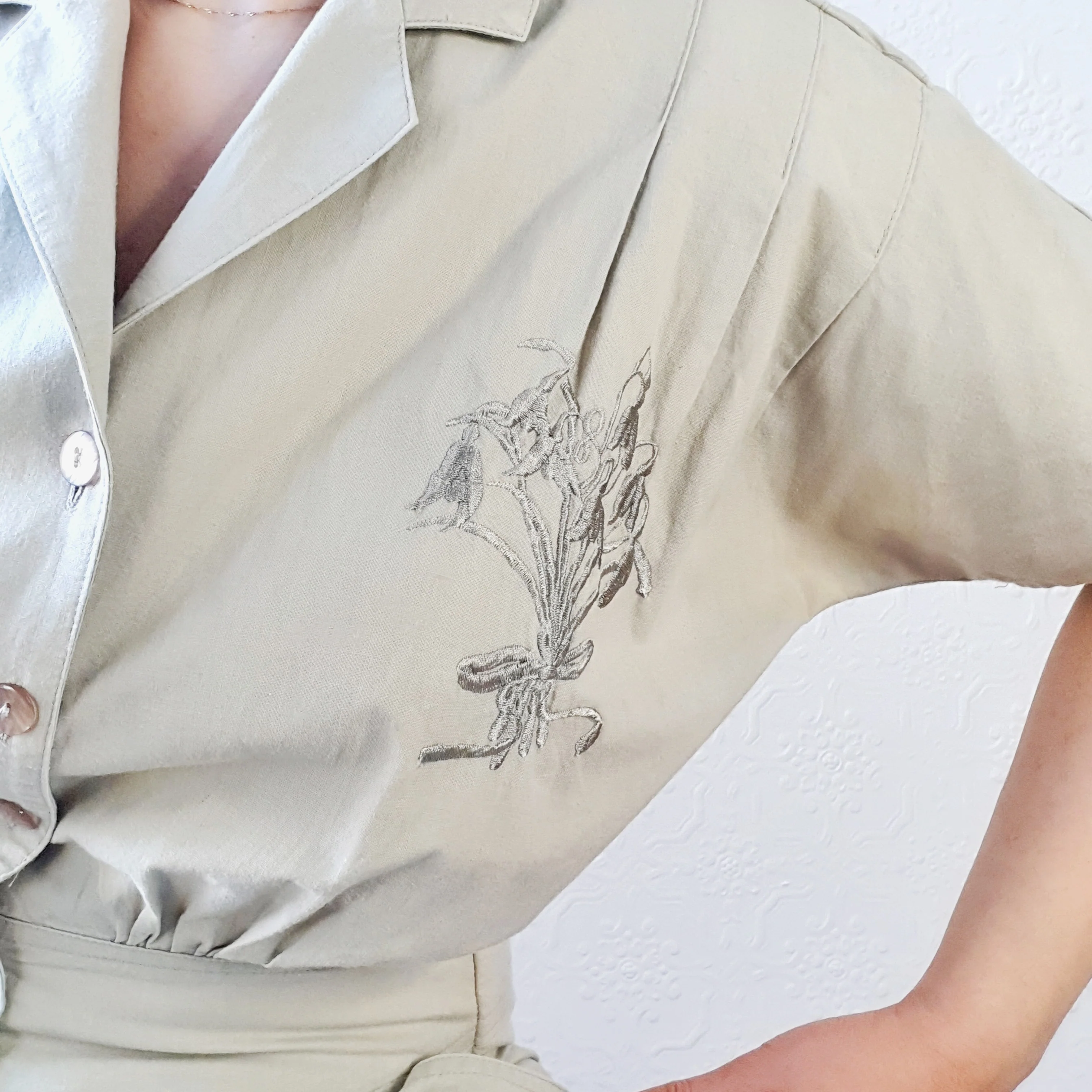 Sage 80s Jumpsuit - M - Image 5