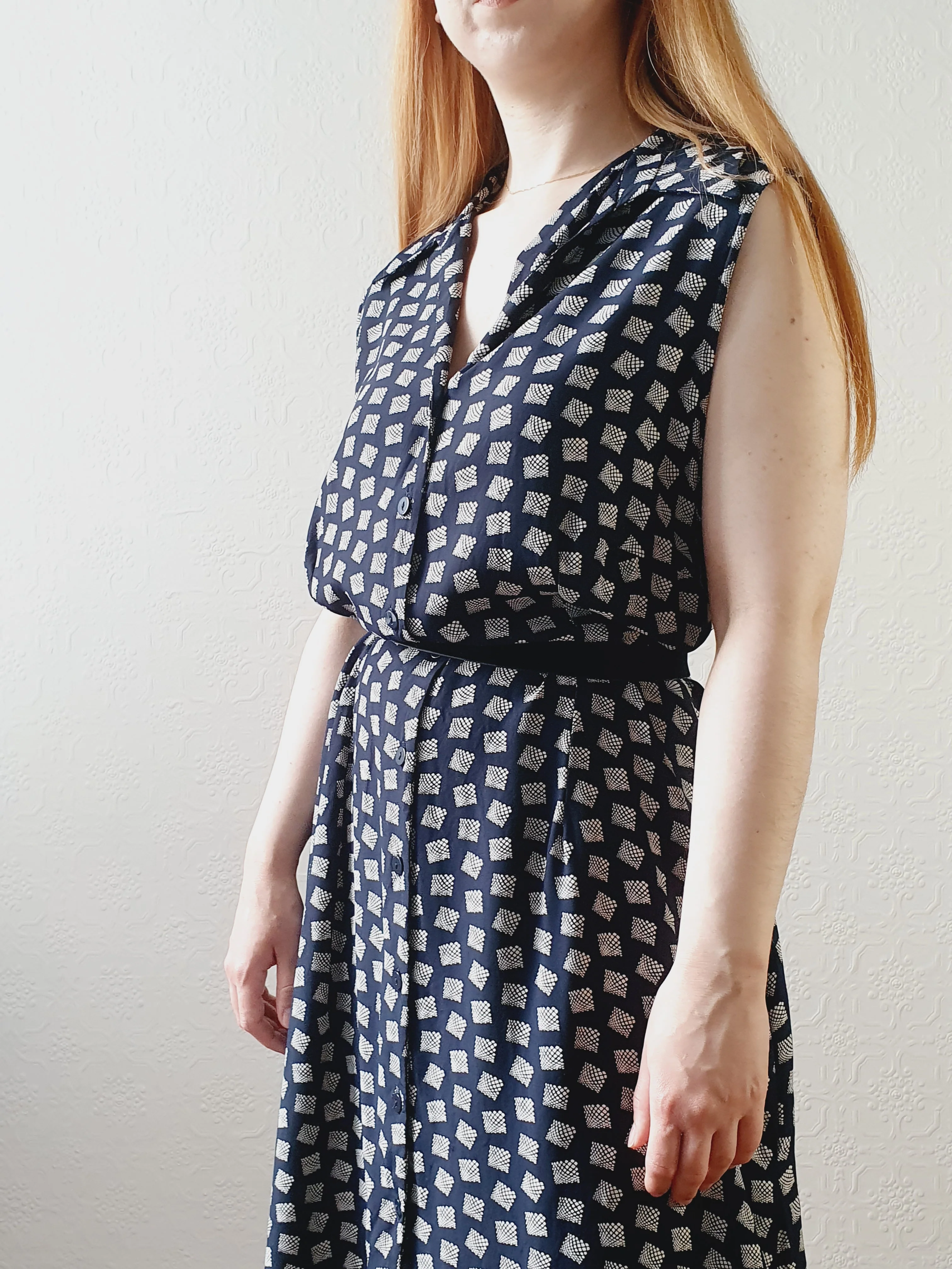 Sleeveless Navy St Michael Dress - M/L/XL - Image 4