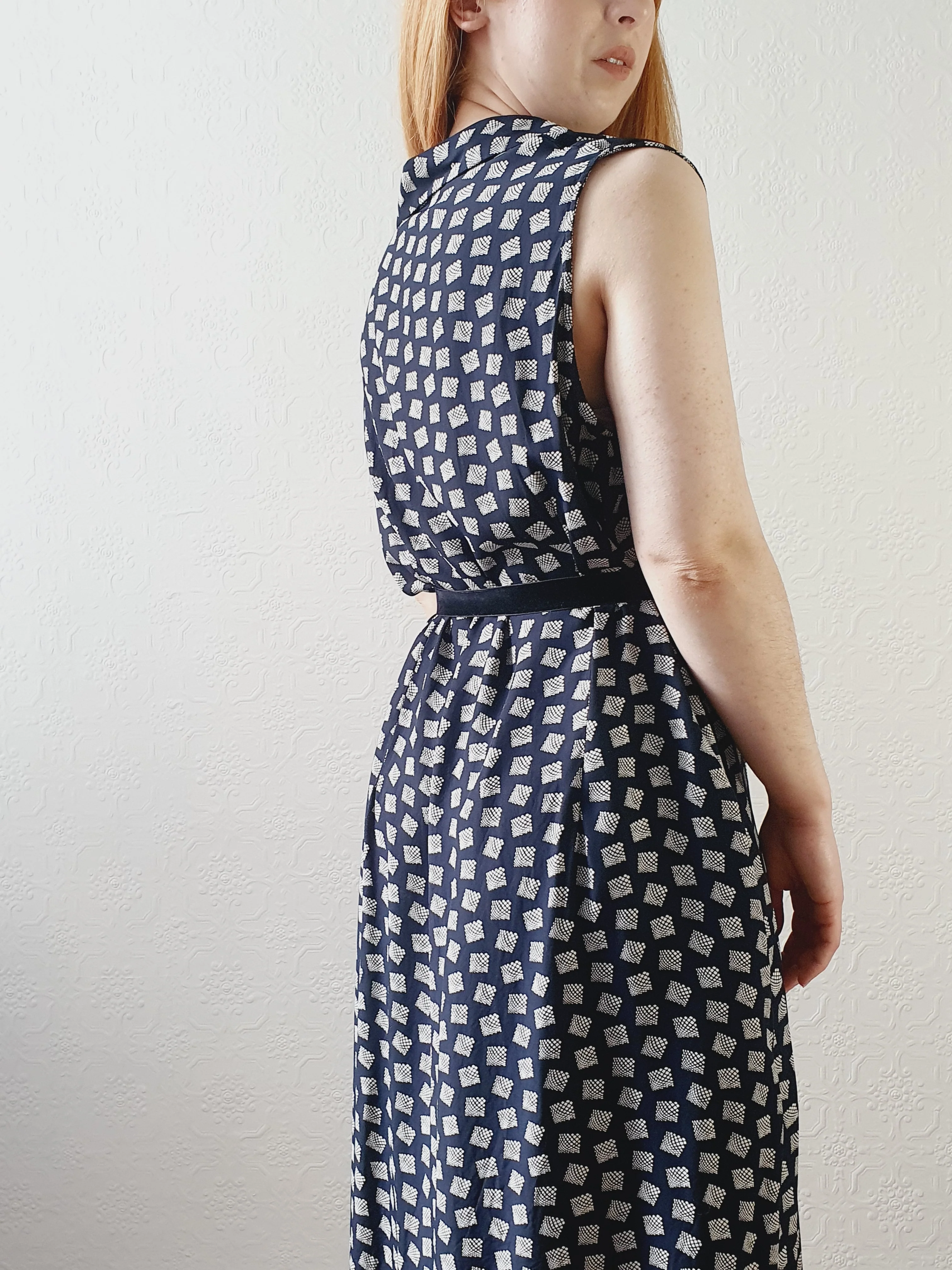 Sleeveless Navy St Michael Dress - M/L/XL - Image 6