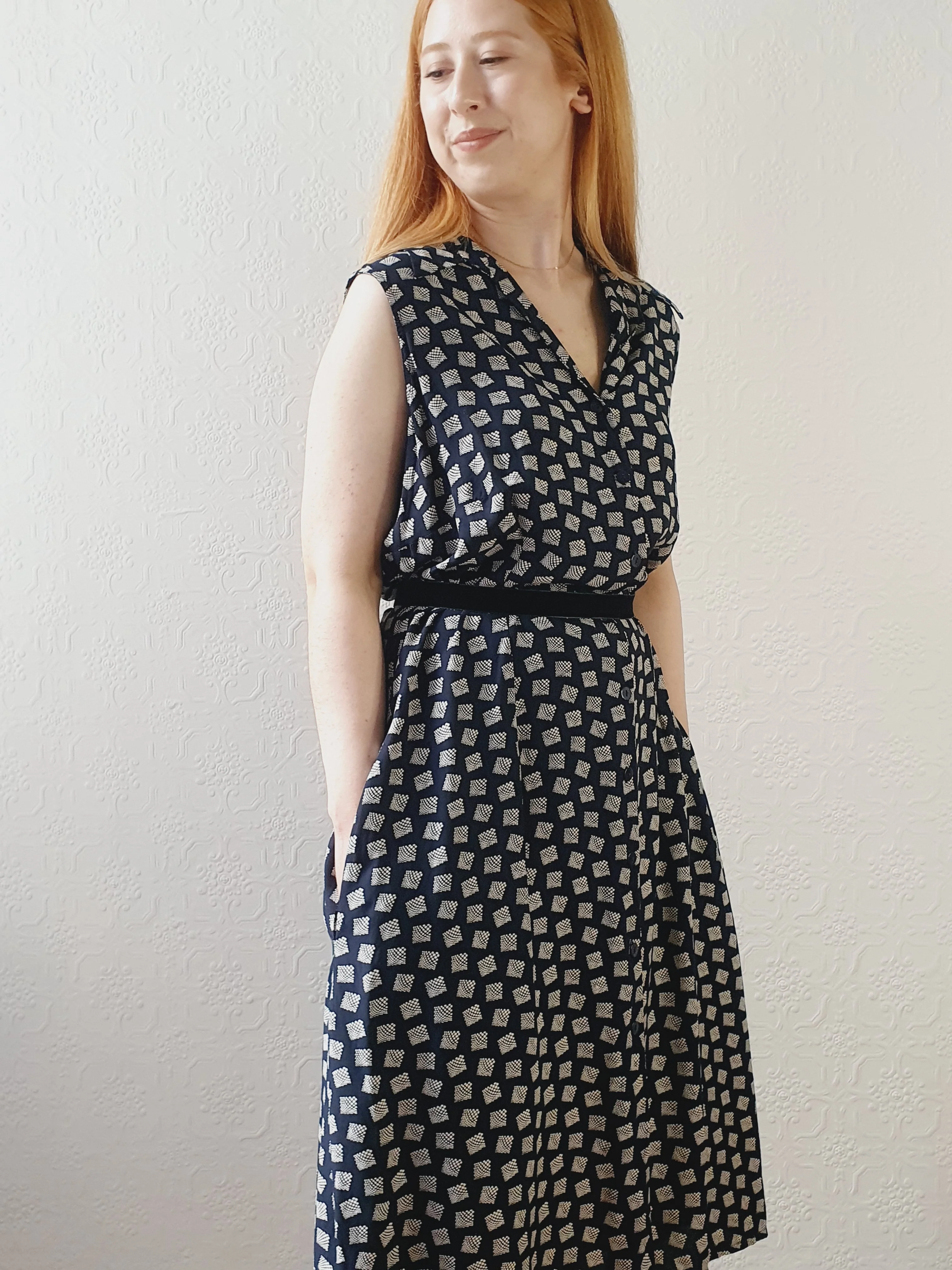 Sleeveless Navy St Michael Dress - M/L/XL - Image 7