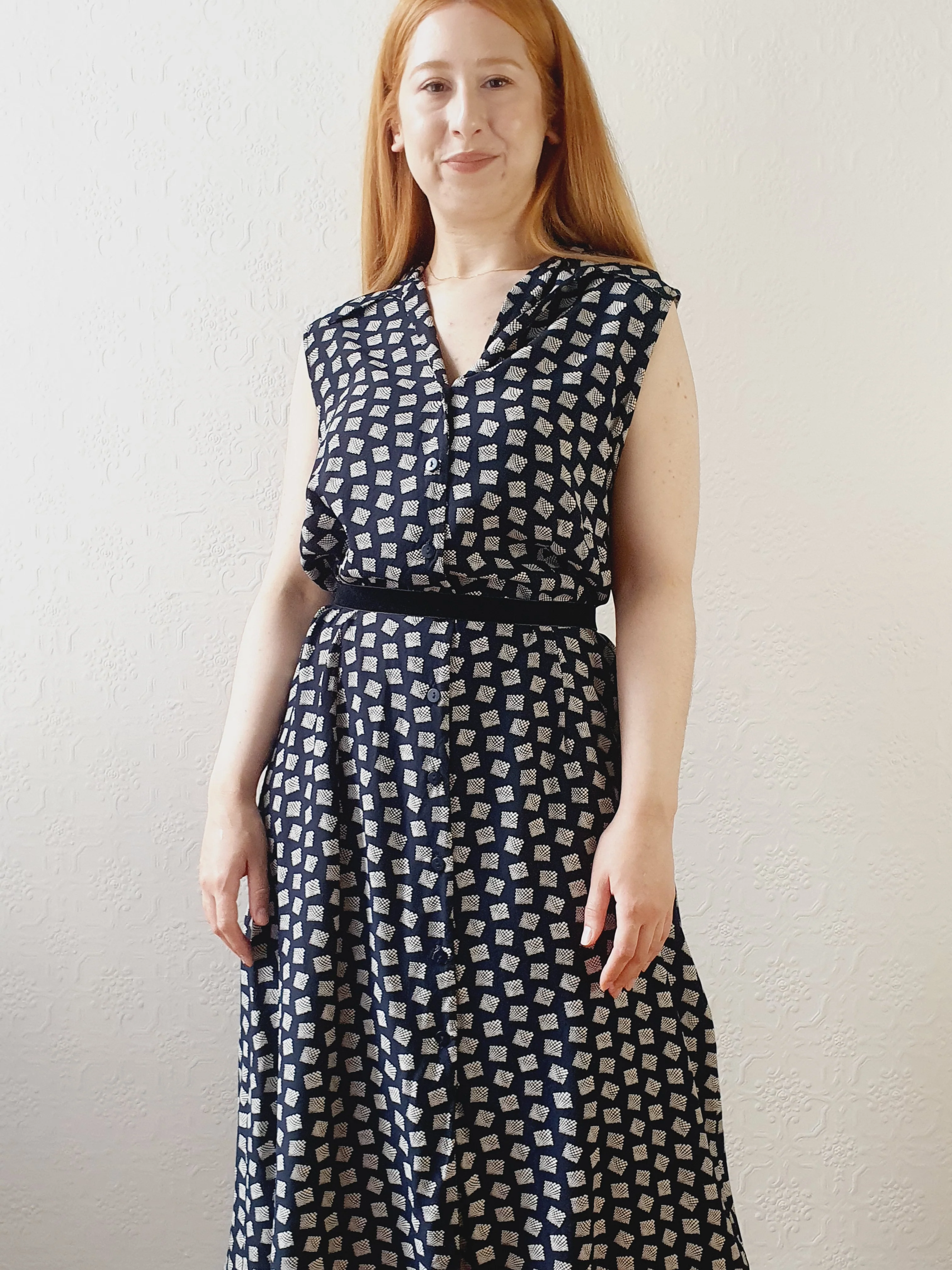 Sleeveless Navy St Michael Dress - M/L/XL - Image 8