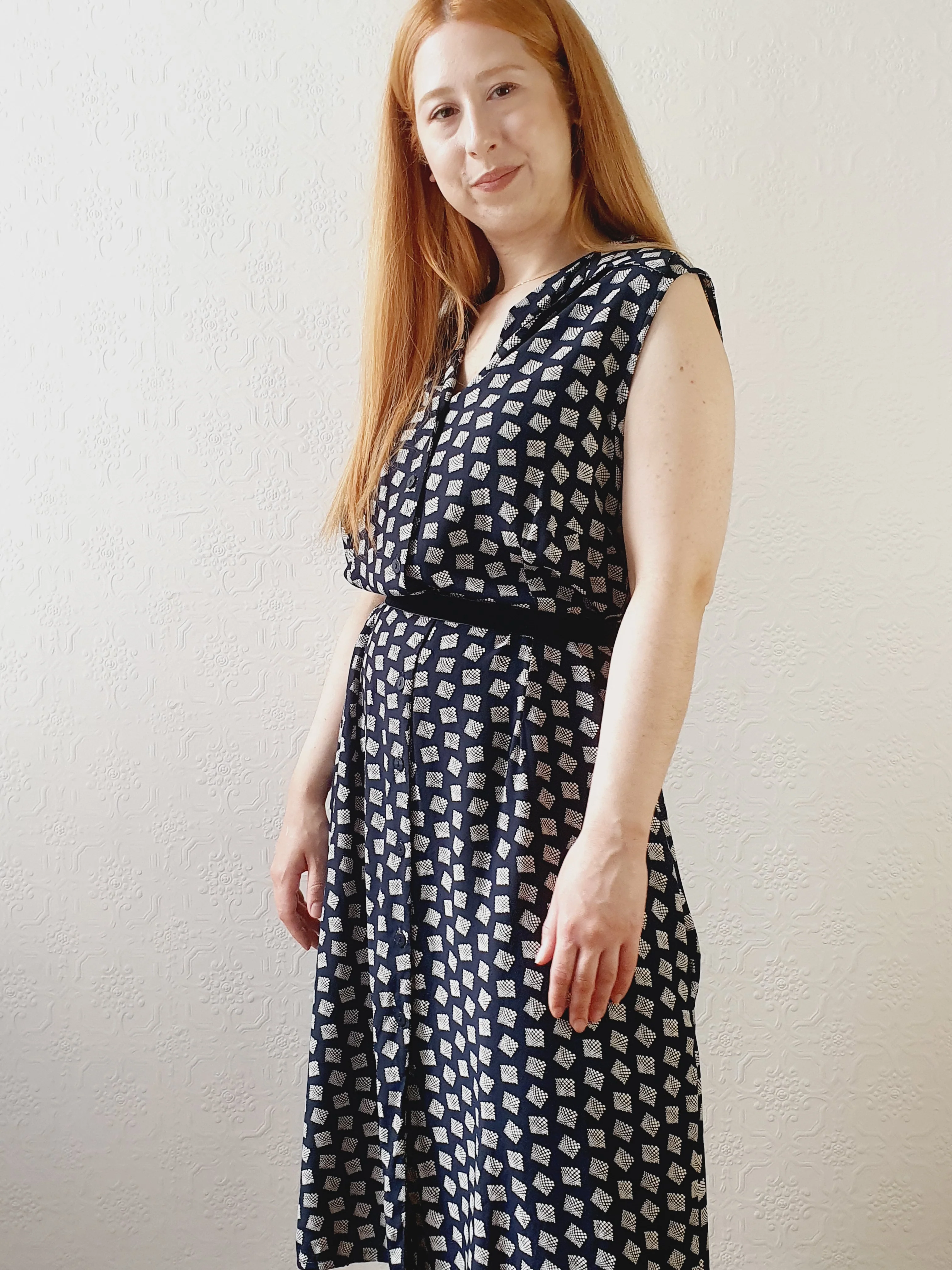 Sleeveless Navy St Michael Dress - M/L/XL - Image 9