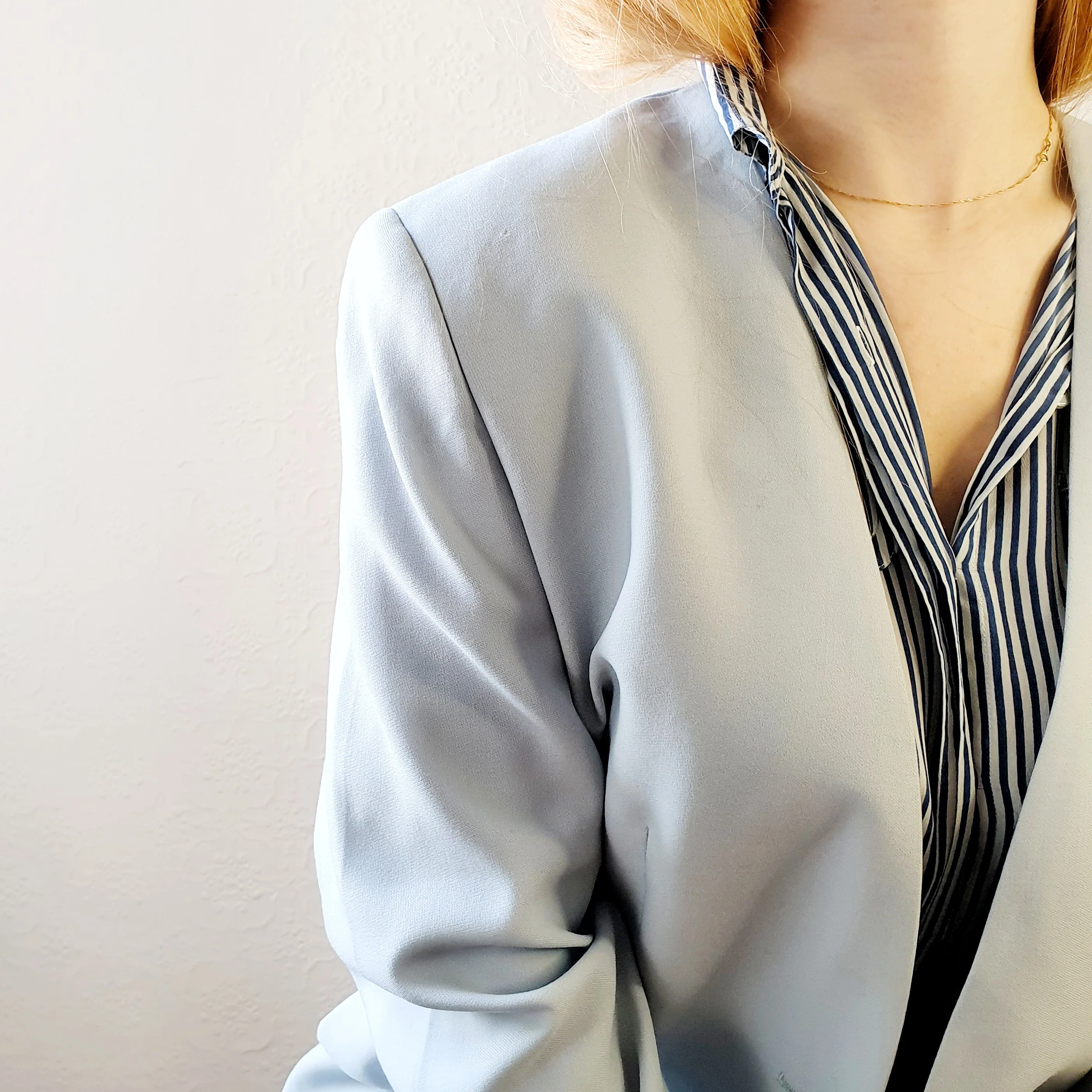 St Michael Baby Blue Wool Blazer - M/L - Image 3