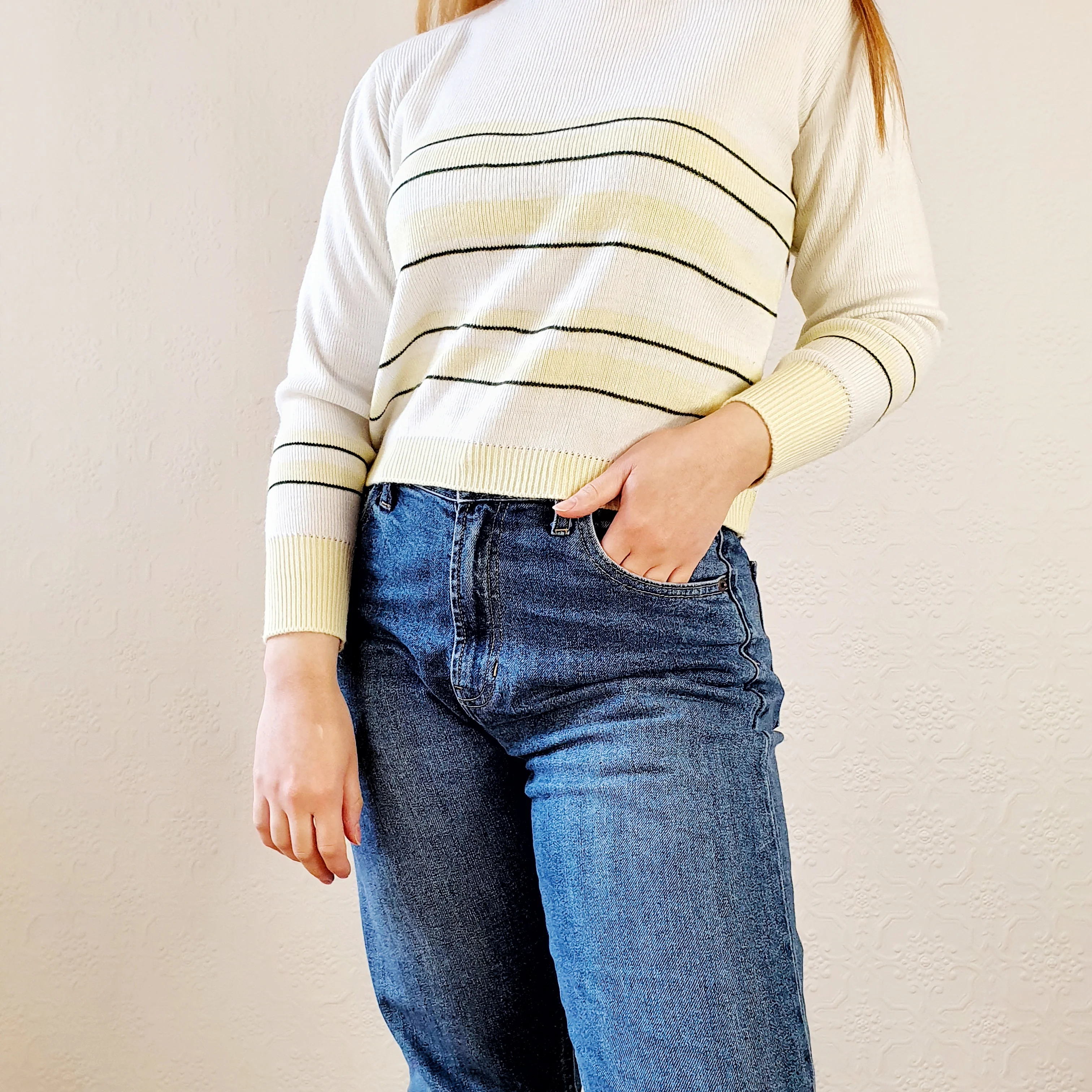 Striped 70s Jumper - M - Image 4