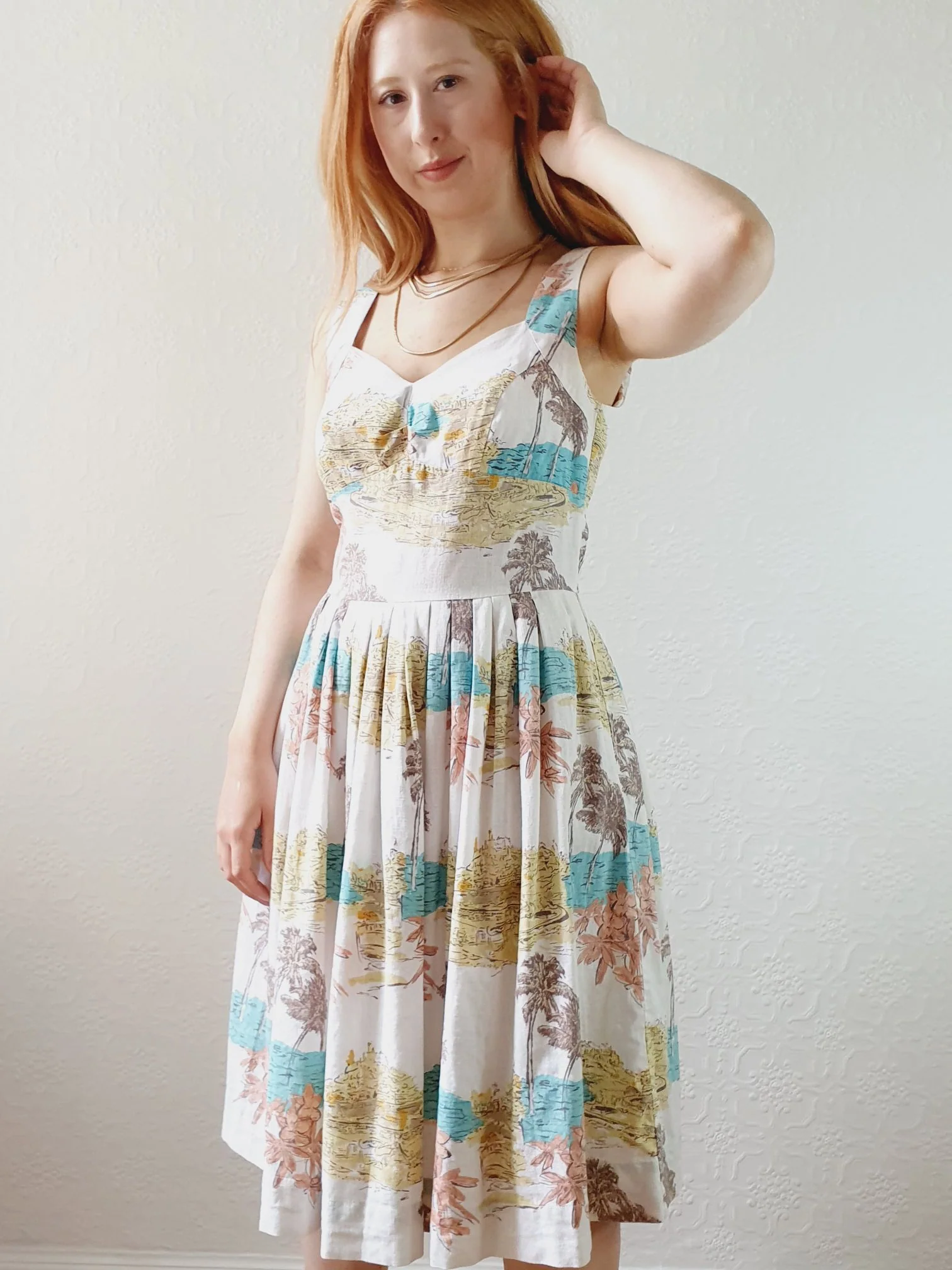Sweetheart Linen Blend Sundress - S - Image 2