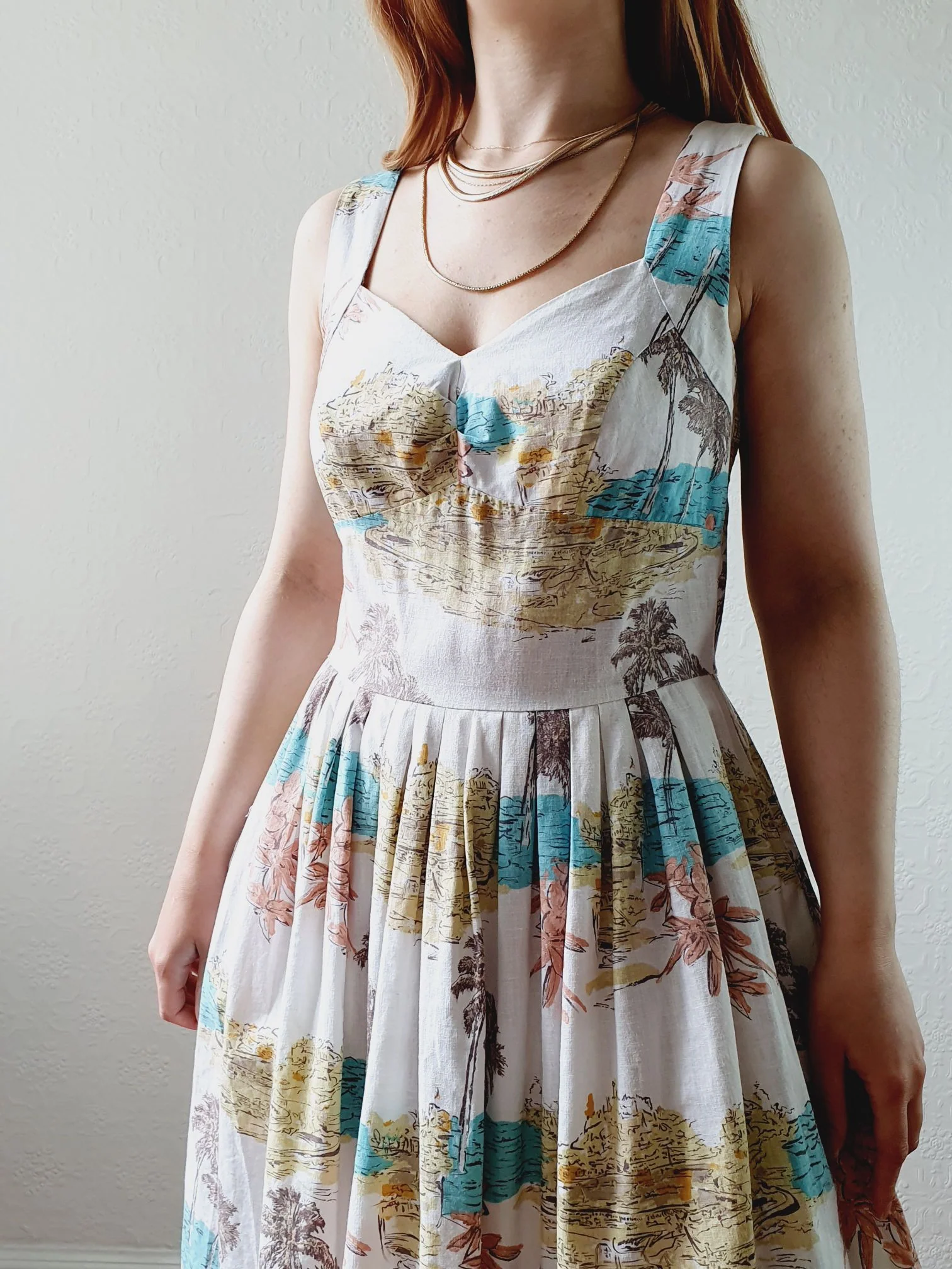 Sweetheart Linen Blend Sundress - S - Image 6