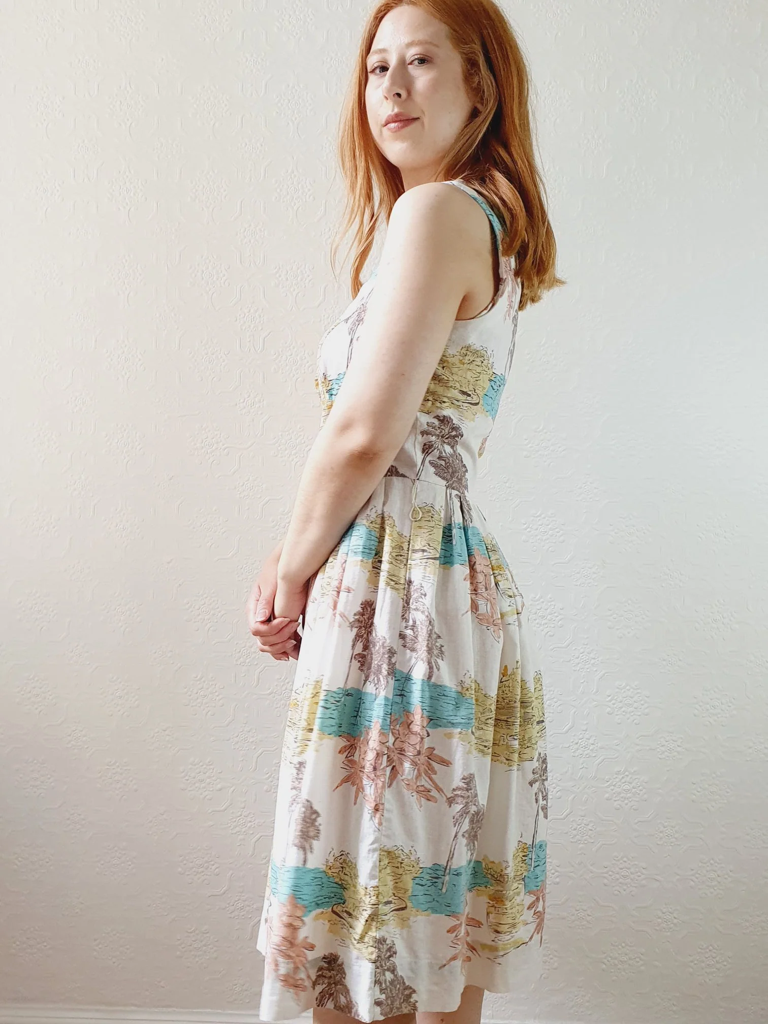 Sweetheart Linen Blend Sundress - S - Image 8