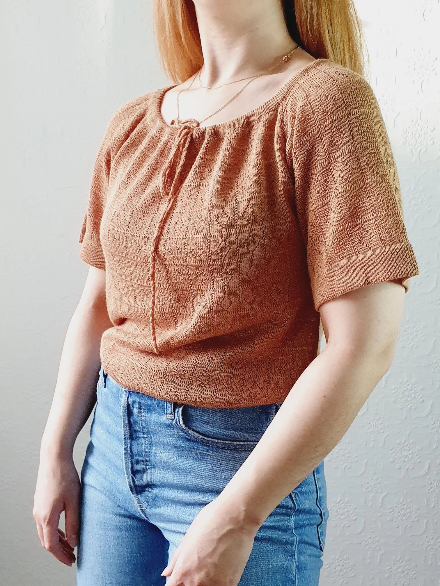 Tan Drawstring Vintage Jumper - S - Image 3