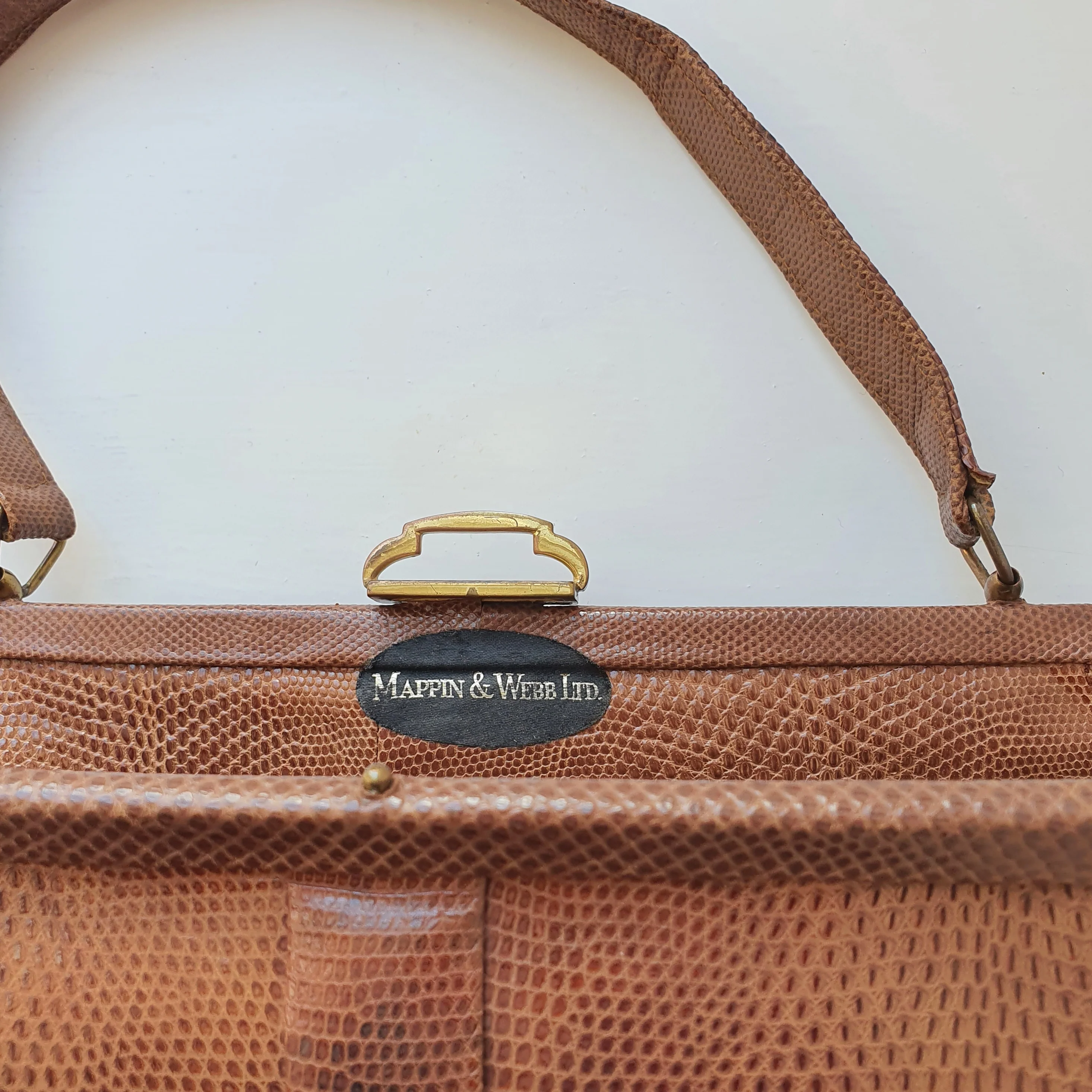 Tan Lizard Skin Bag - Image 4
