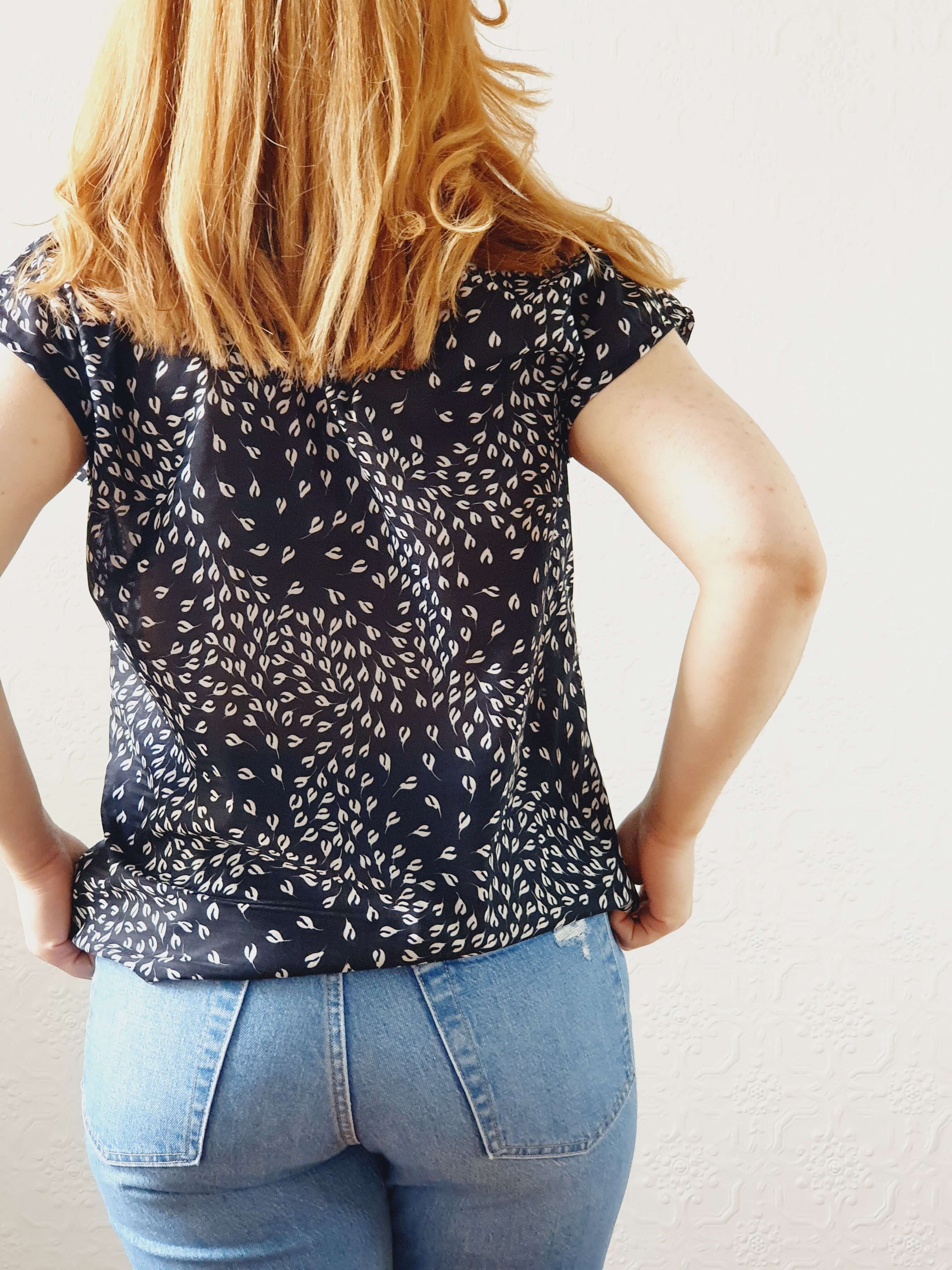Vintage 70s Black Cap Sleeve Top - M - Image 9