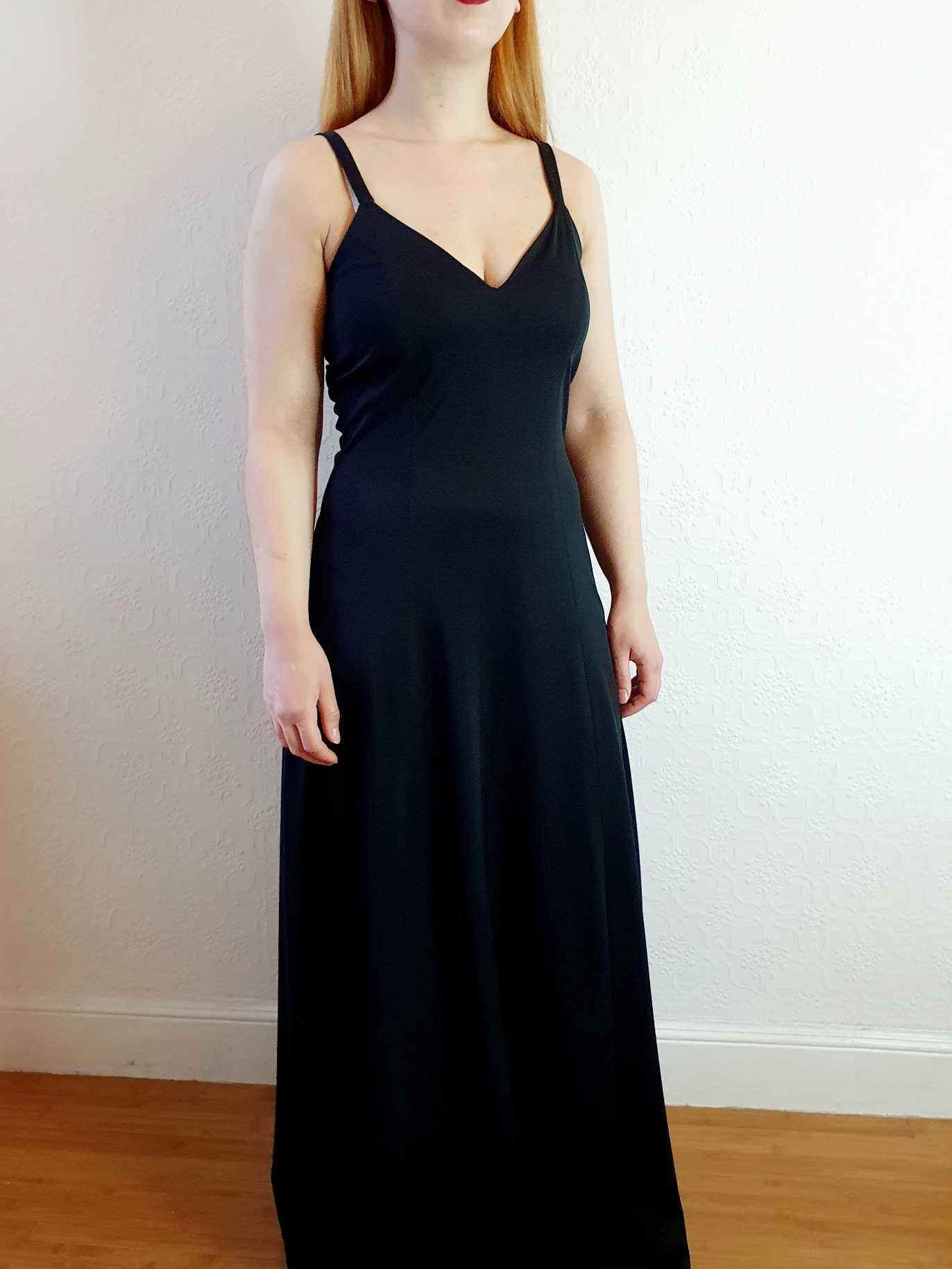 Vintage 70s Black Maxi Dress - M - Image 10