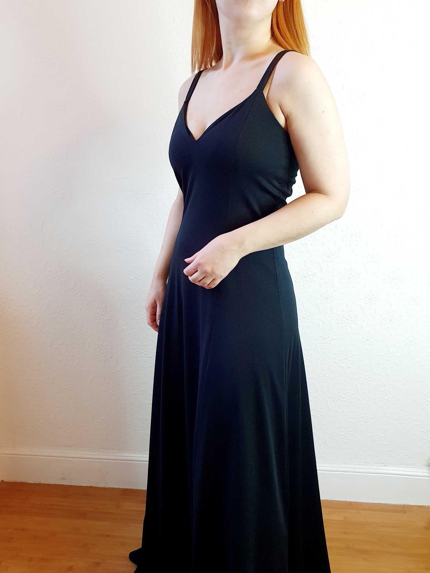 Vintage 70s Black Maxi Dress - M - Image 3