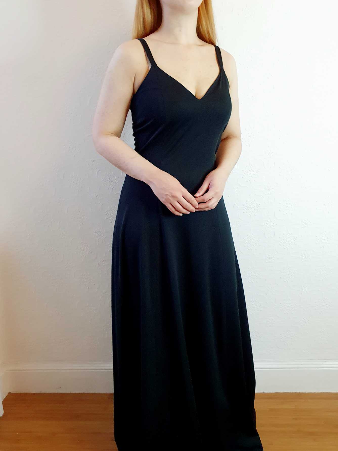 Vintage 70s Black Maxi Dress - M - Image 4