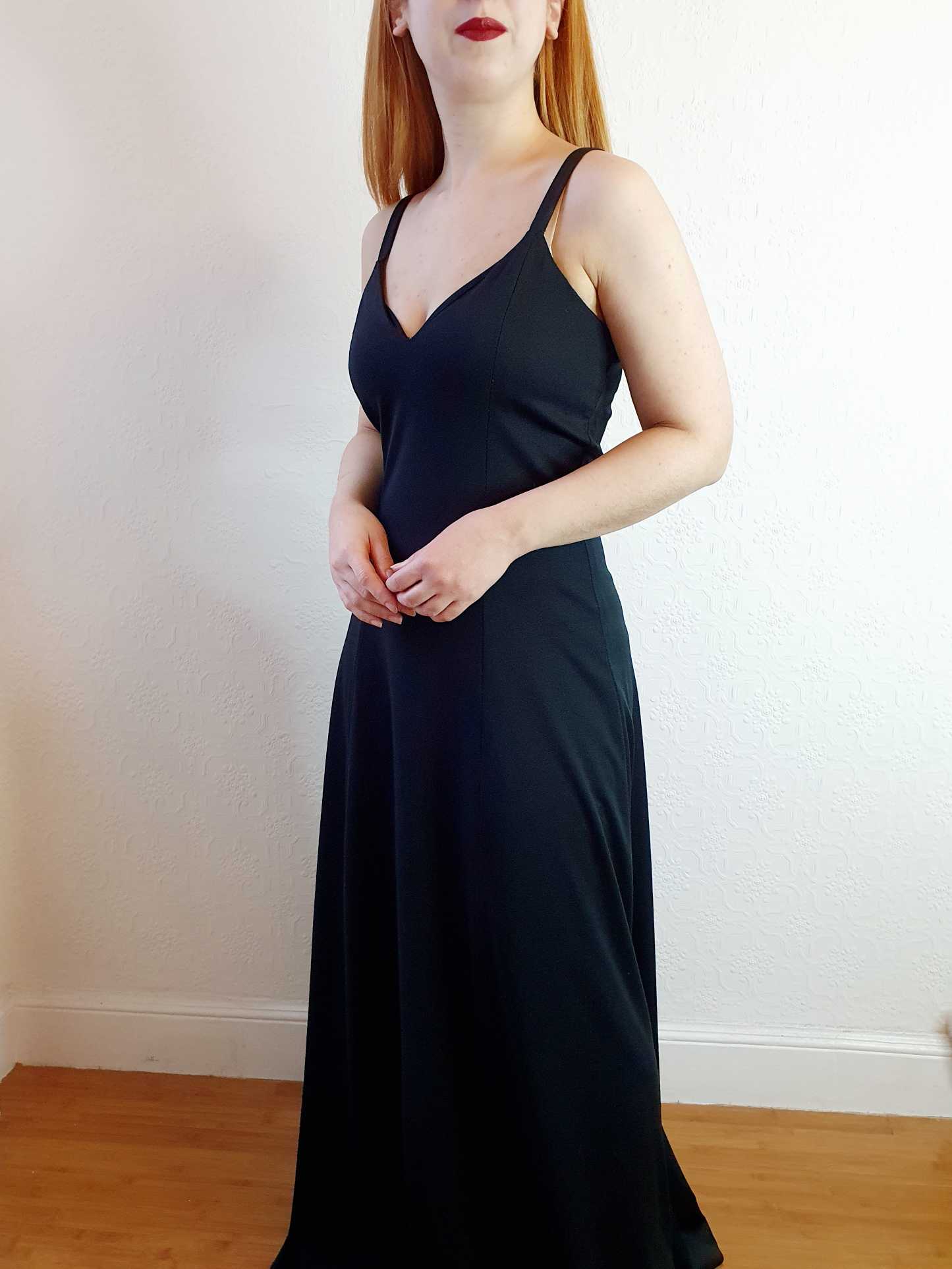 Vintage 70s Black Maxi Dress - M - Image 5