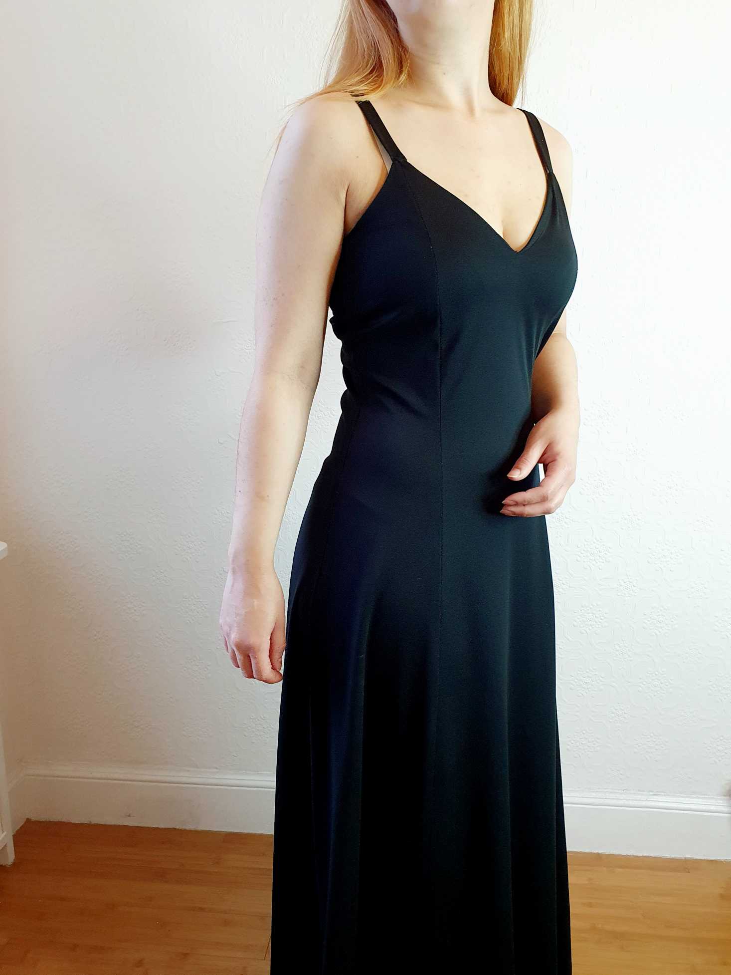 Vintage 70s Black Maxi Dress - M - Image 6