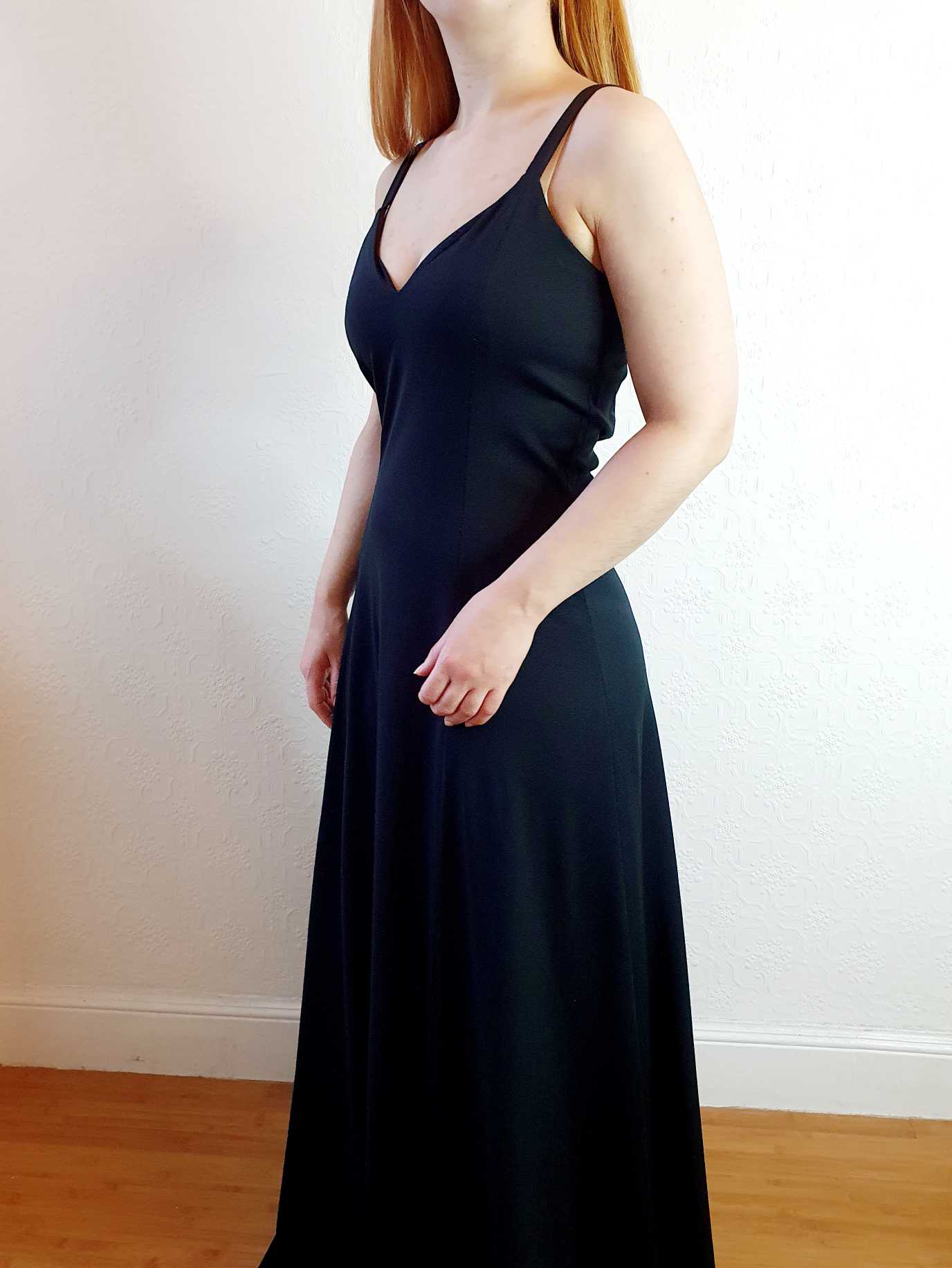 Vintage 70s Black Maxi Dress - M - Image 8