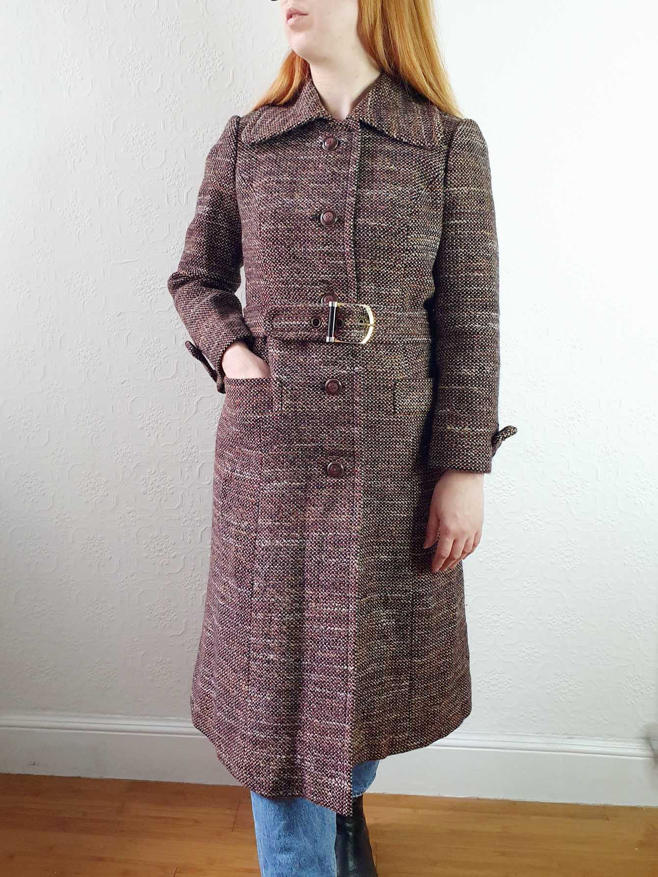 Vintage 70s Brown Wool Coat - XS/S - Image 10