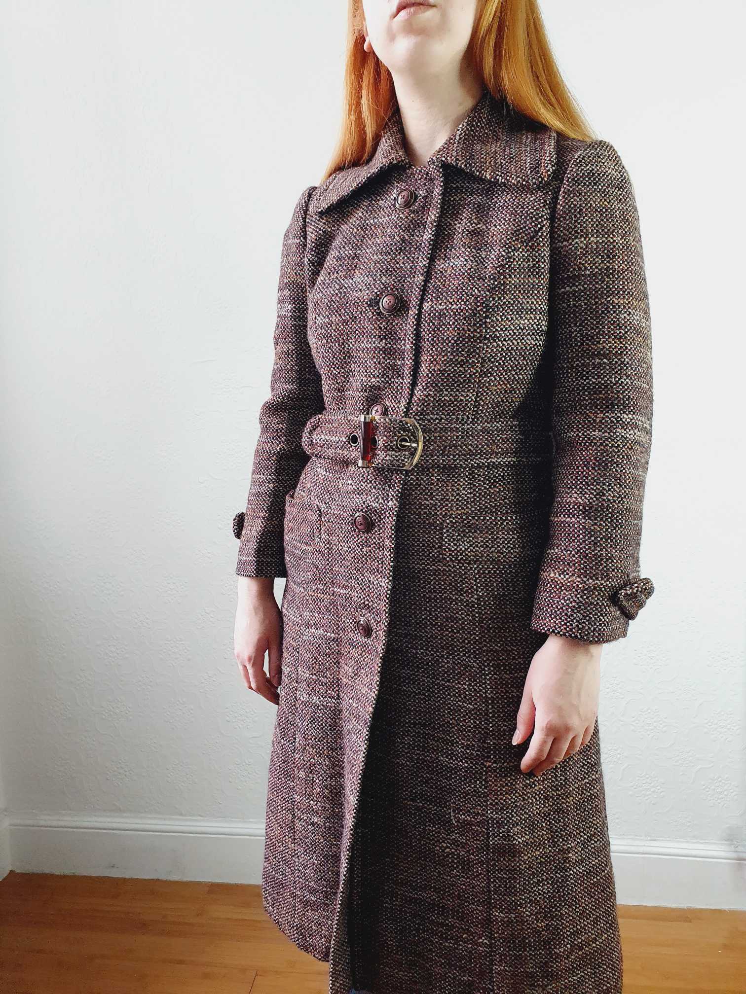 Vintage 70s Brown Wool Coat - XS/S - Image 11
