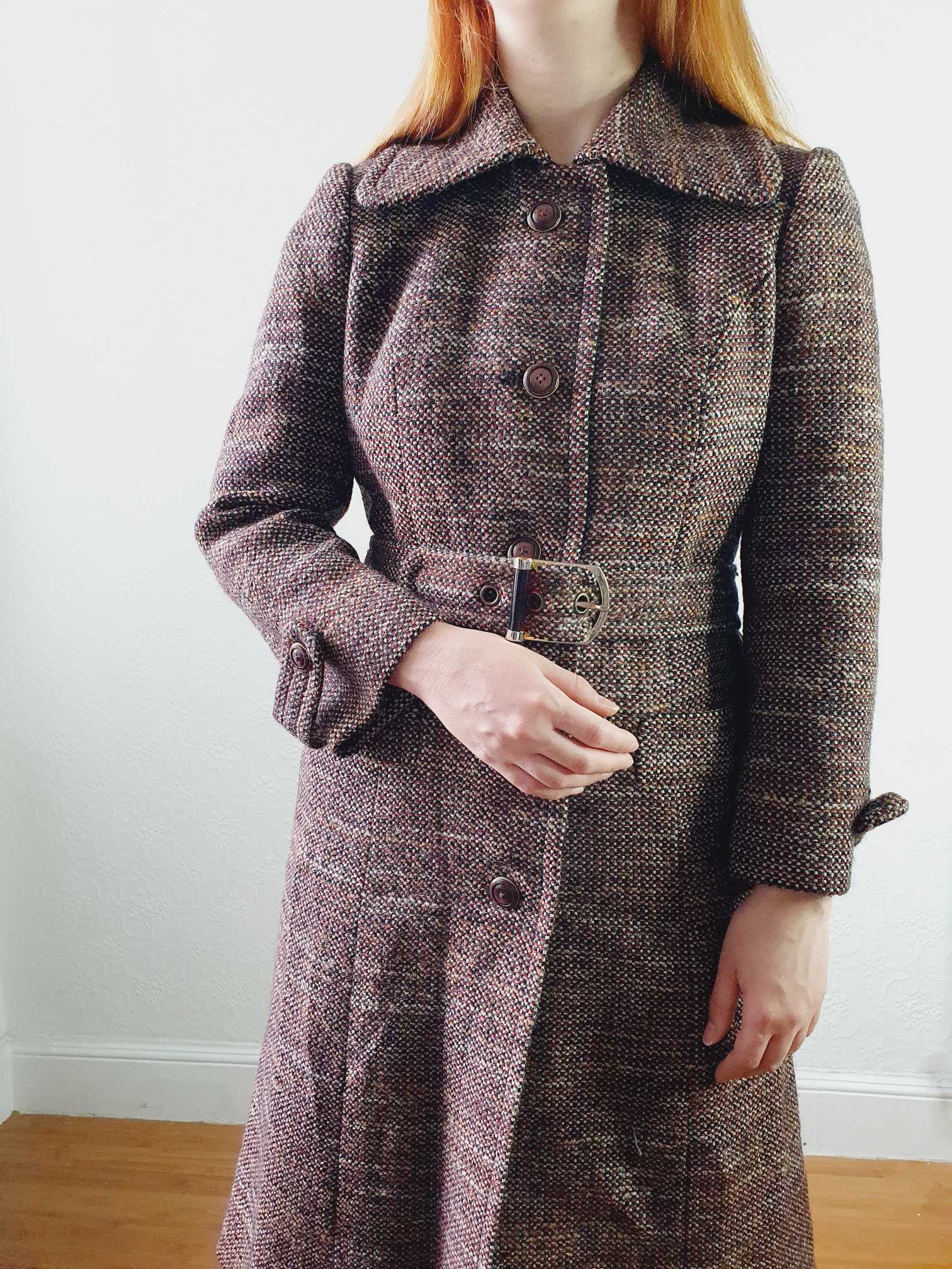 Vintage 70s Brown Wool Coat - XS/S - Image 12