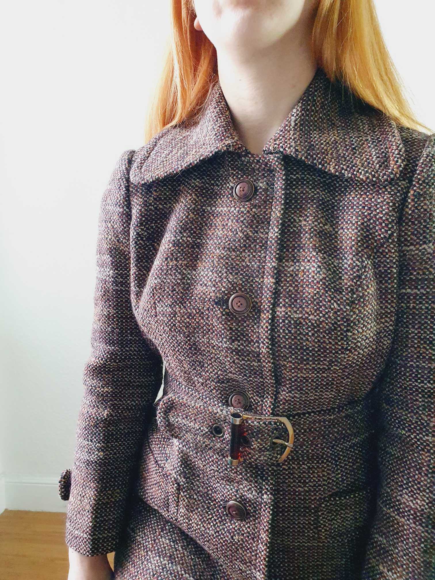 Vintage 70s Brown Wool Coat - XS/S - Image 13
