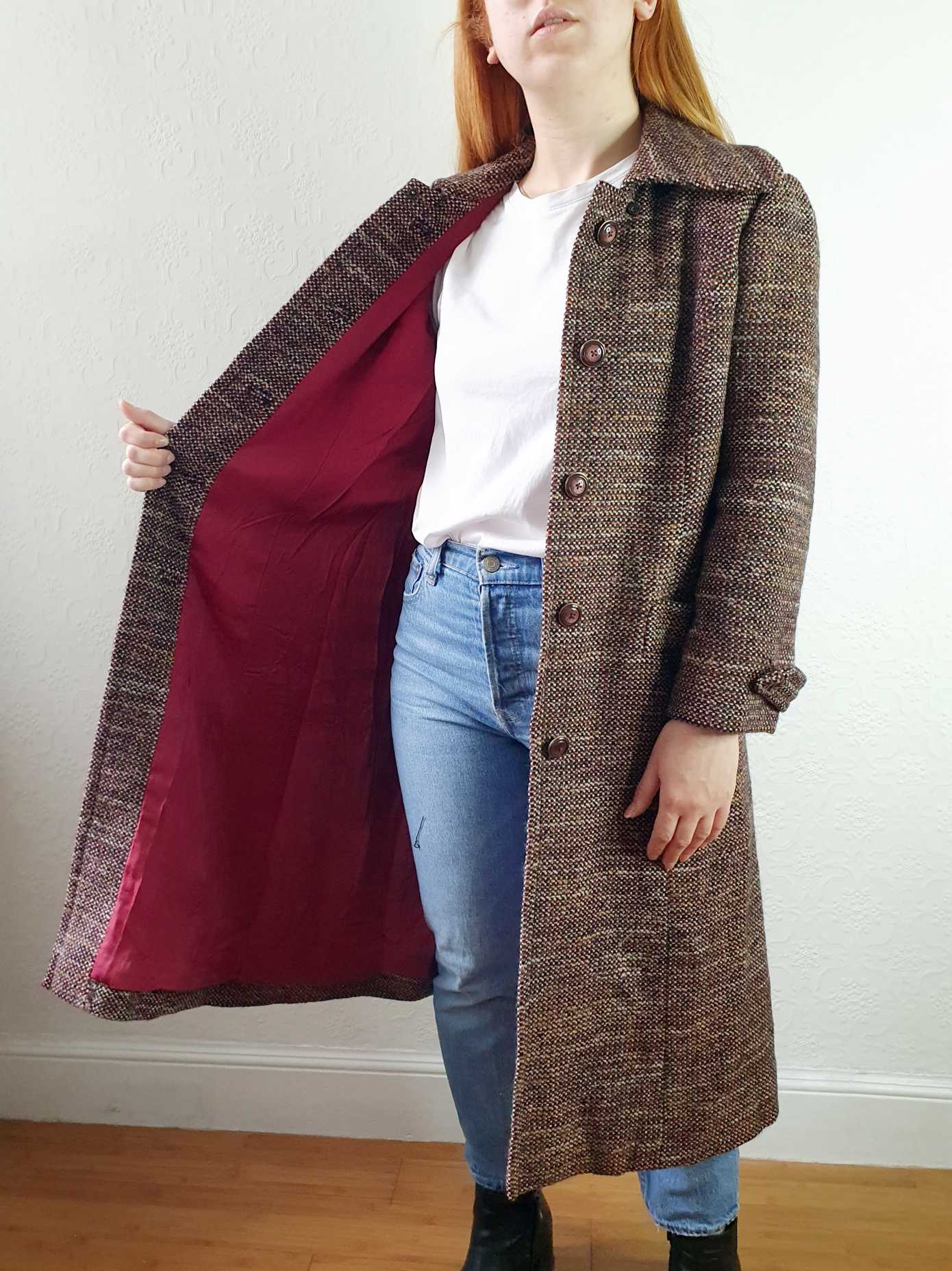 Vintage 70s Brown Wool Coat - XS/S - Image 6