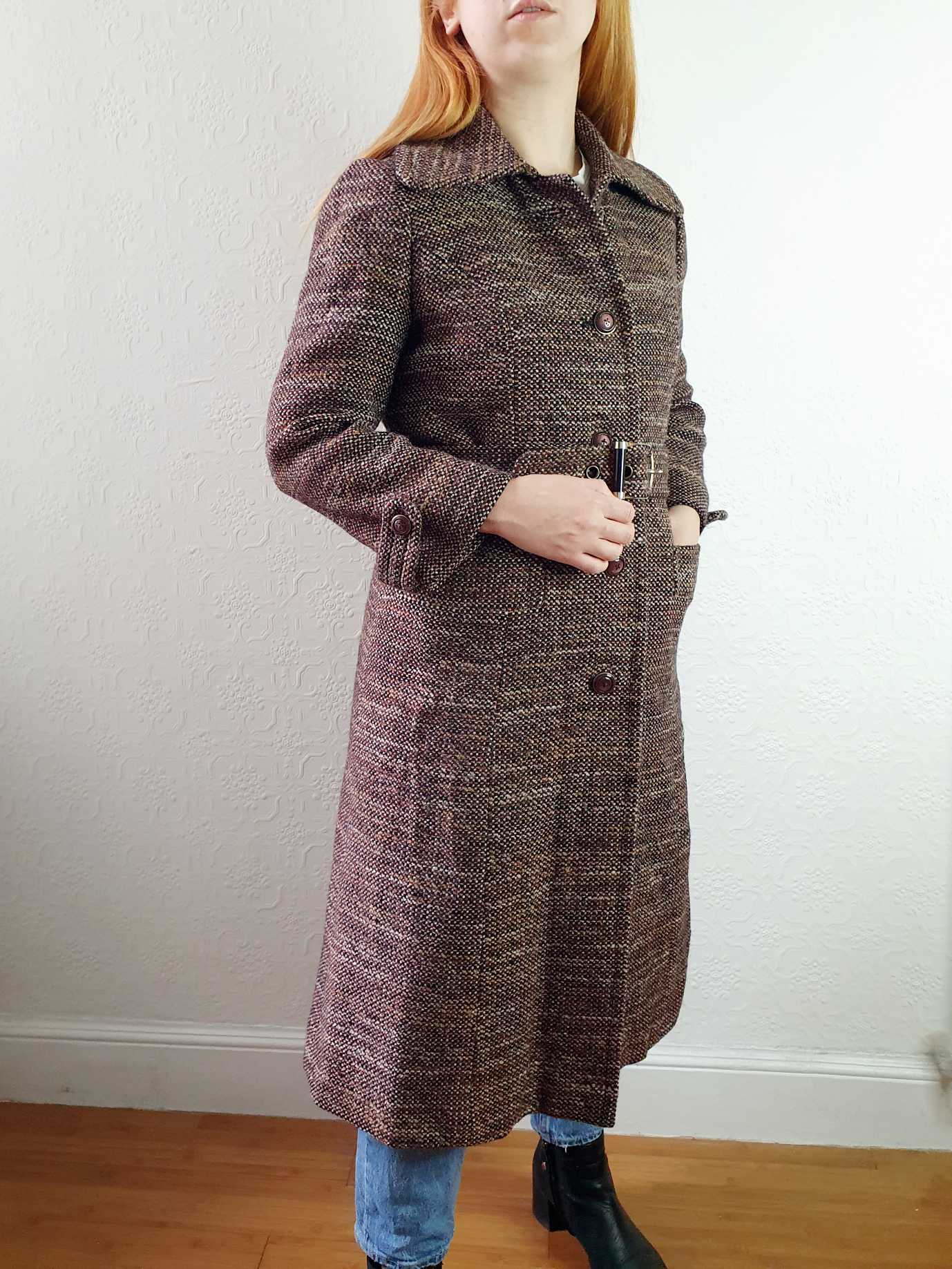 Vintage 70s Brown Wool Coat - XS/S - Image 8
