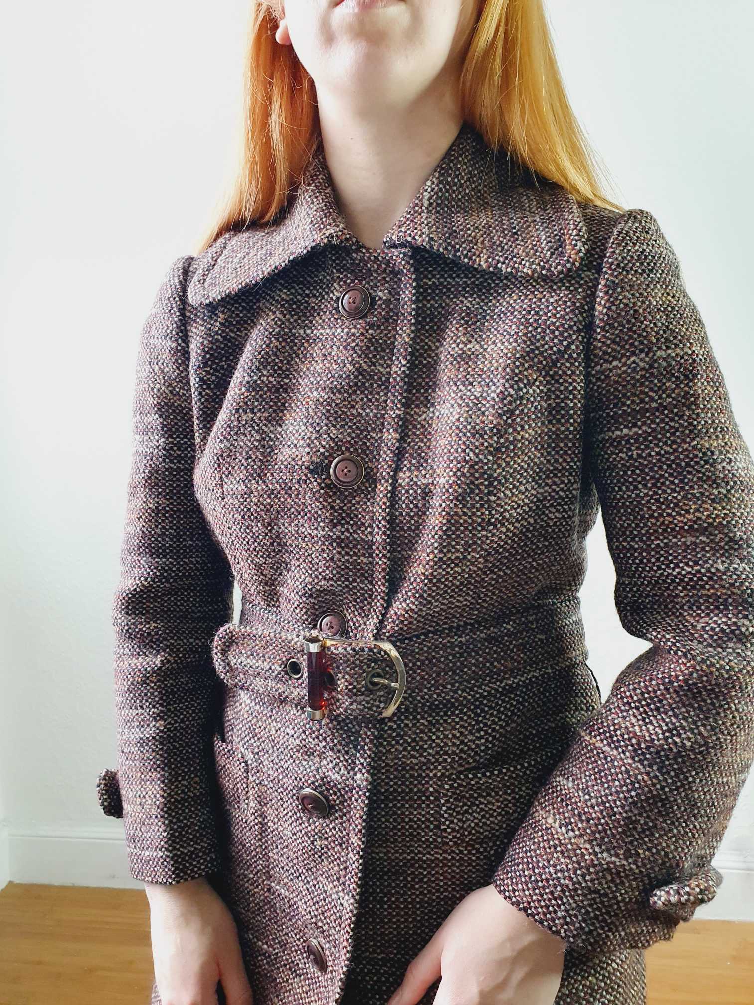 Vintage 70s Brown Wool Coat - XS/S - Image 9
