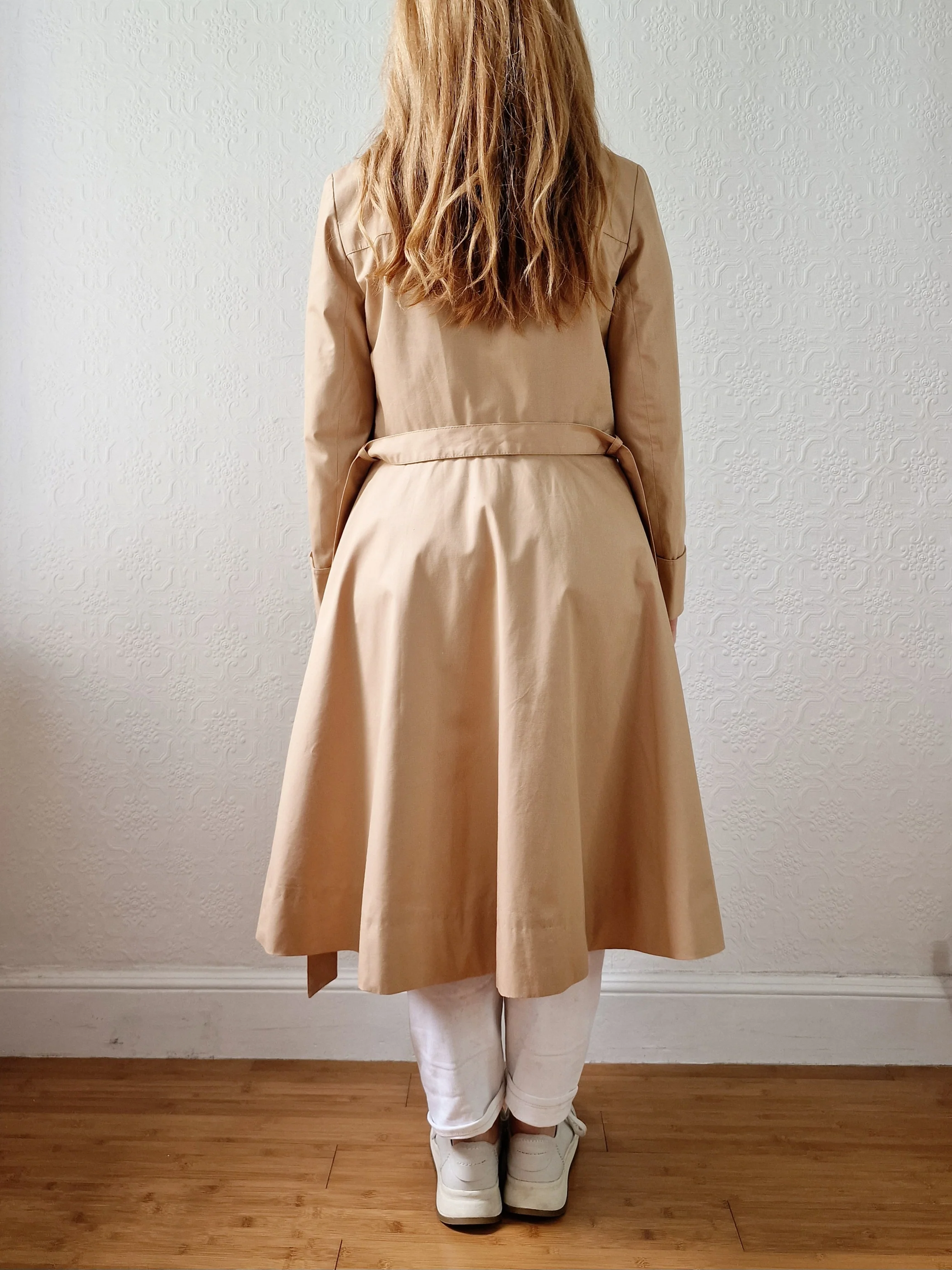 Vintage 70s Camel Single Breasted A-Line Trench Coat - XS - Image 3