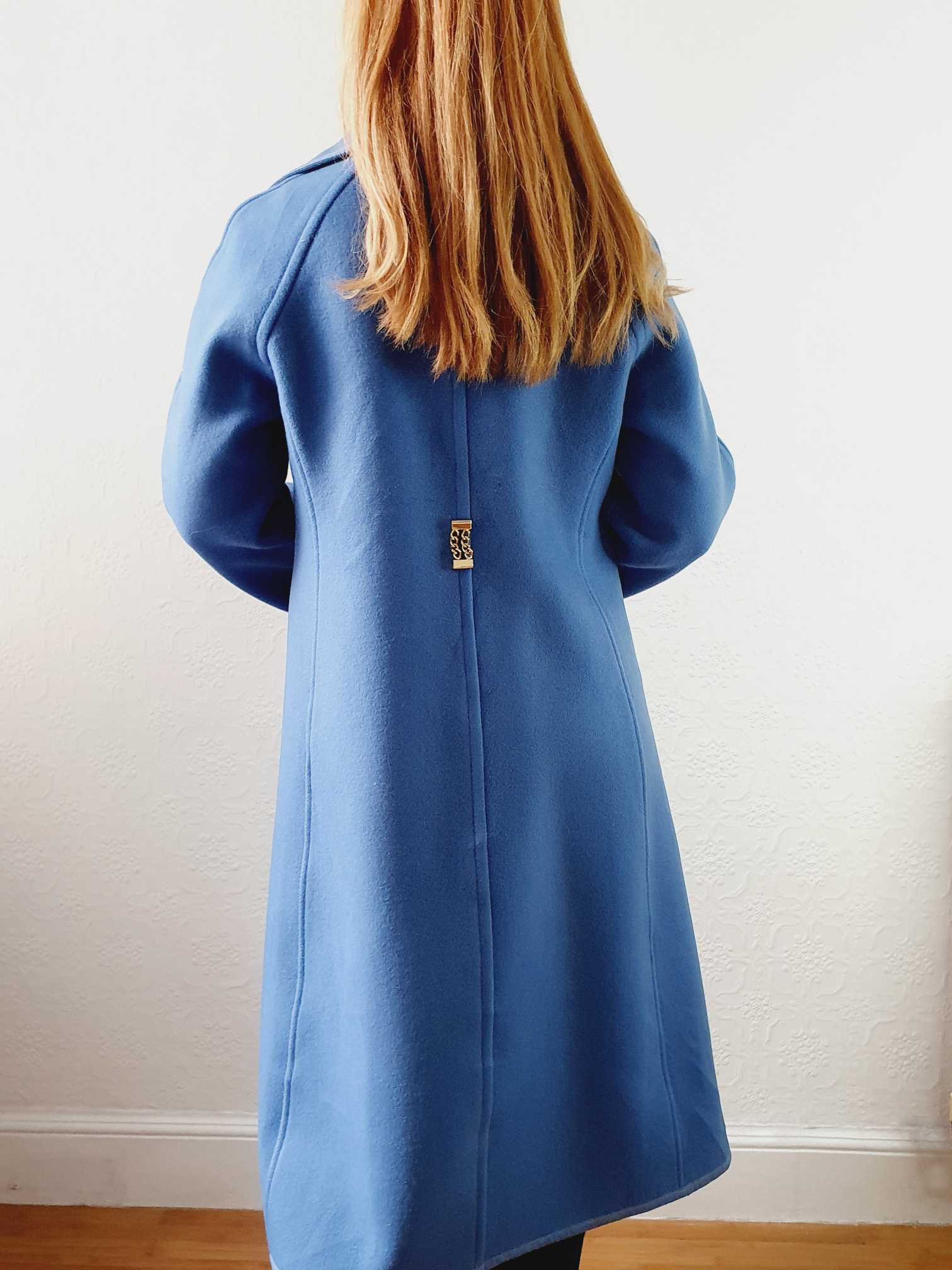 Vintage 70s Classic Cut Blue Wool Coat - XS/S - Image 11
