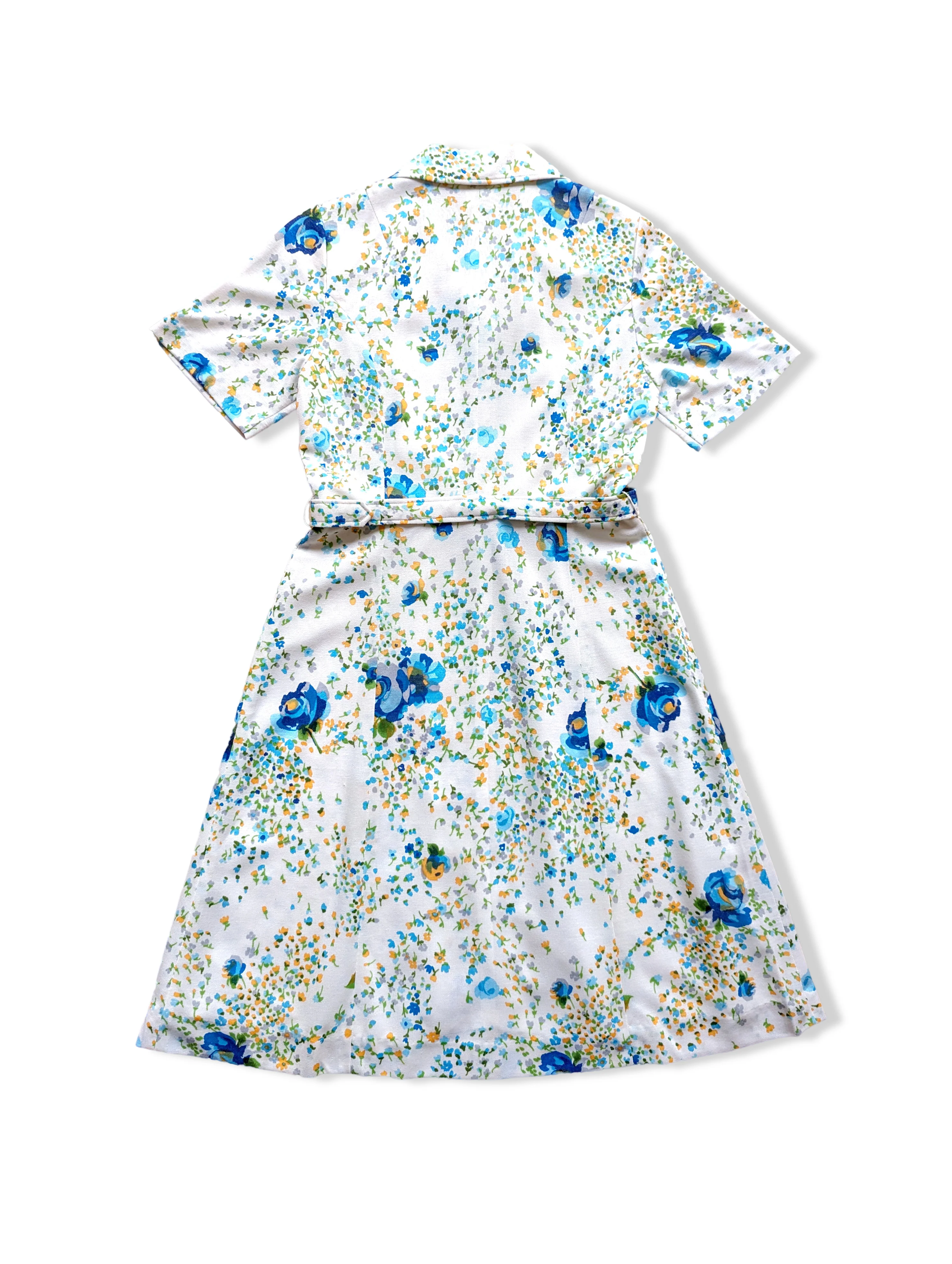 Vintage 70s Floral Print Midi Tea Dress - S - Image 3