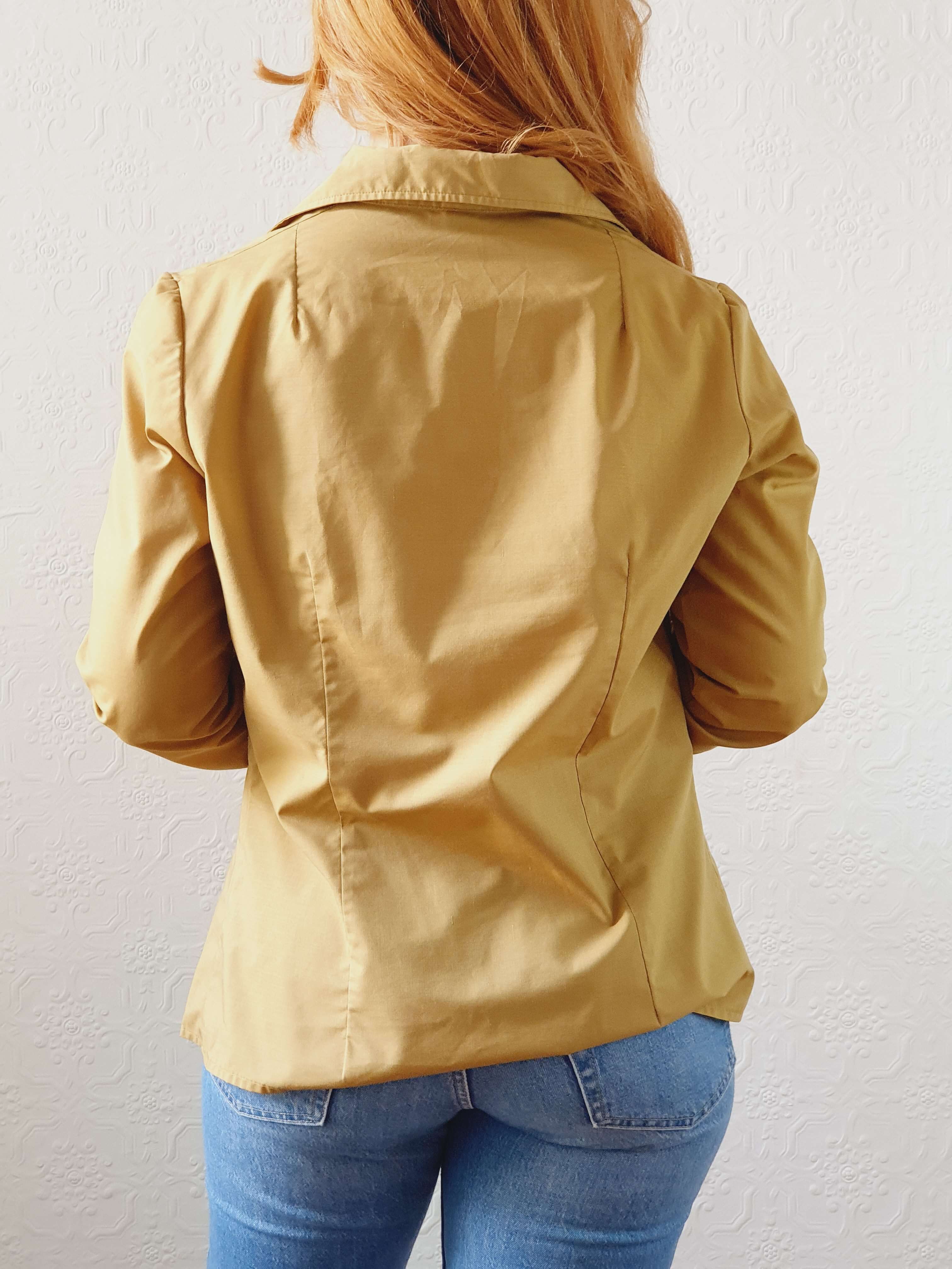 Vintage 70s Mustard Long Sleeve Blouse - L - Image 10